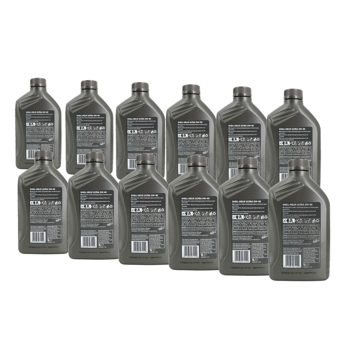 Shell Helix Ultra 5W-40 12x1 Liter
