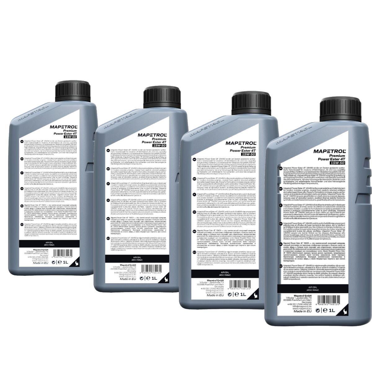 Mapetrol Premium Power Ester 4T 15W-50 4x1 Liter