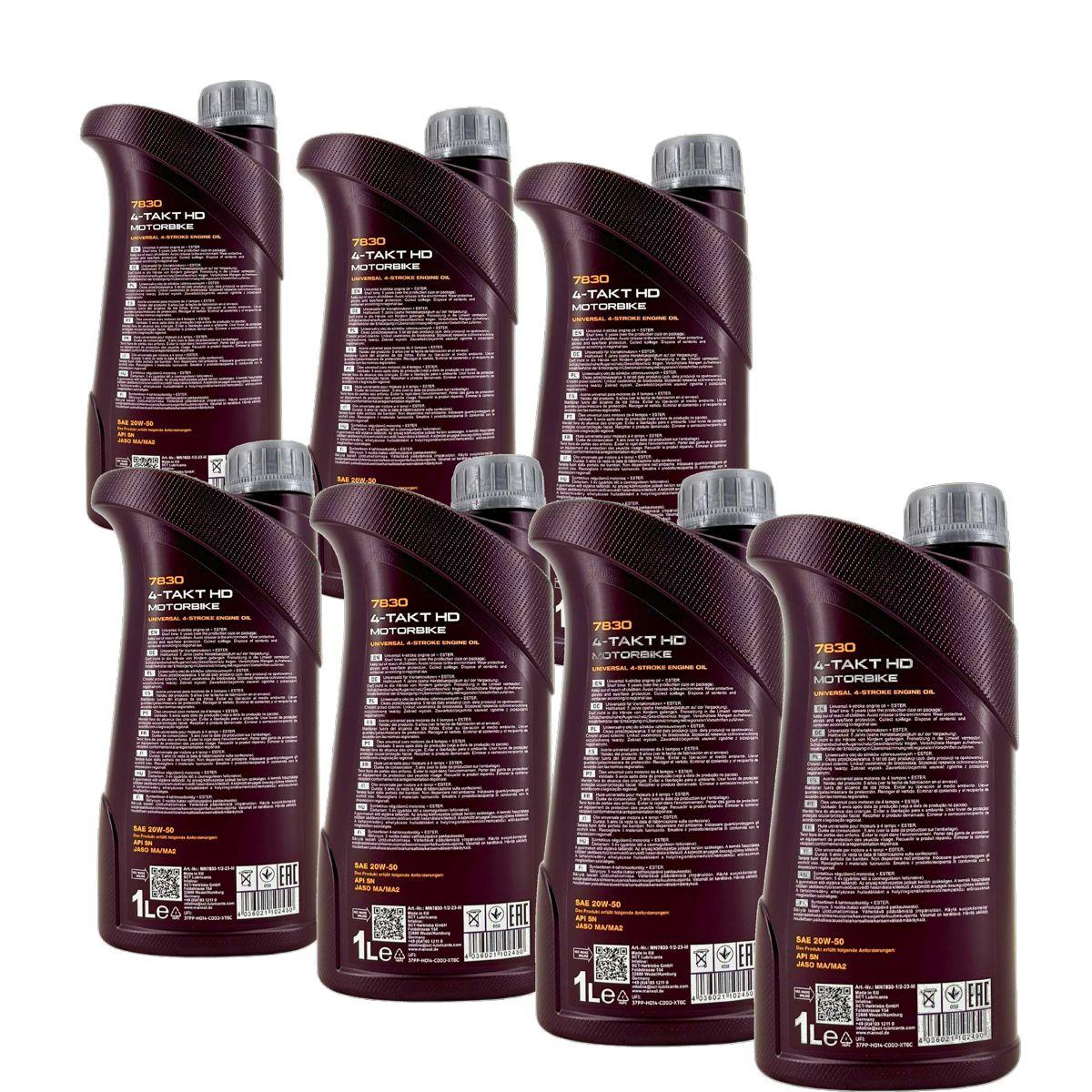 Mannol 4-Takt Motorbike HD 20W-50 7x1 Liter