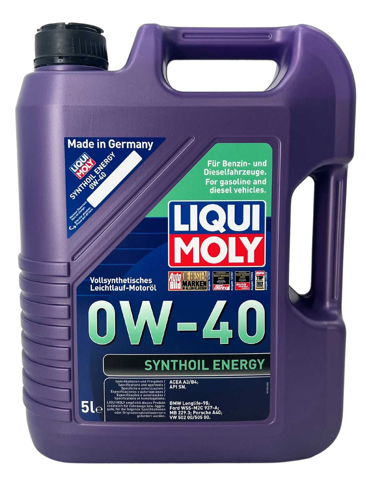 Liqui Moly Synthoil Energy 0W-40 5 Liter Liqui Moly Synthoil Energy 0W-40 5 Liter