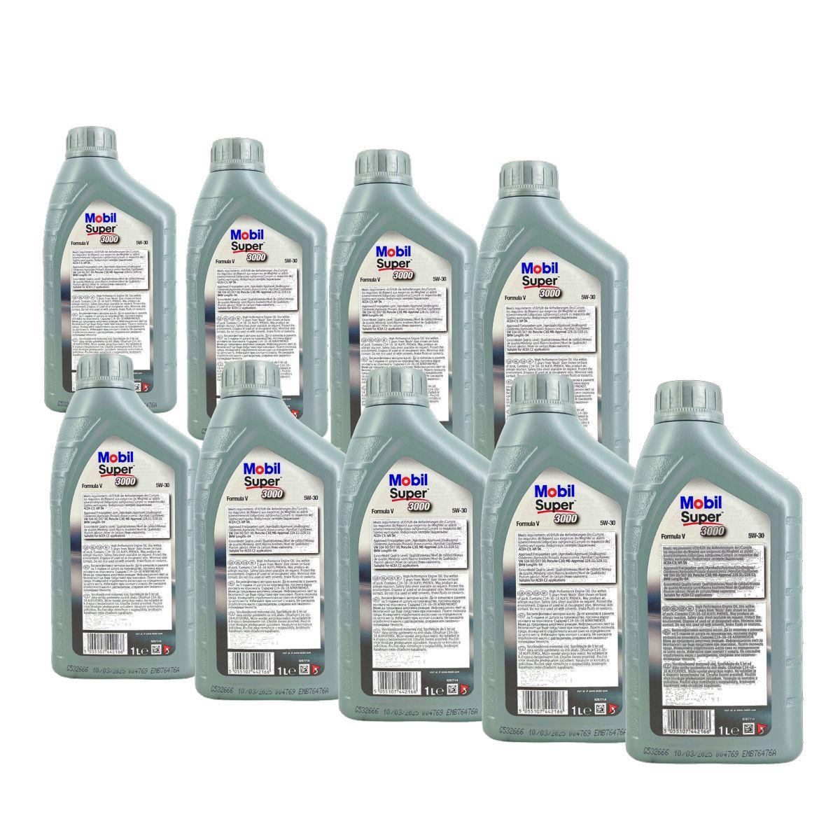 Mobil Super 3000 Formula V 5W-30 9x1 Liter