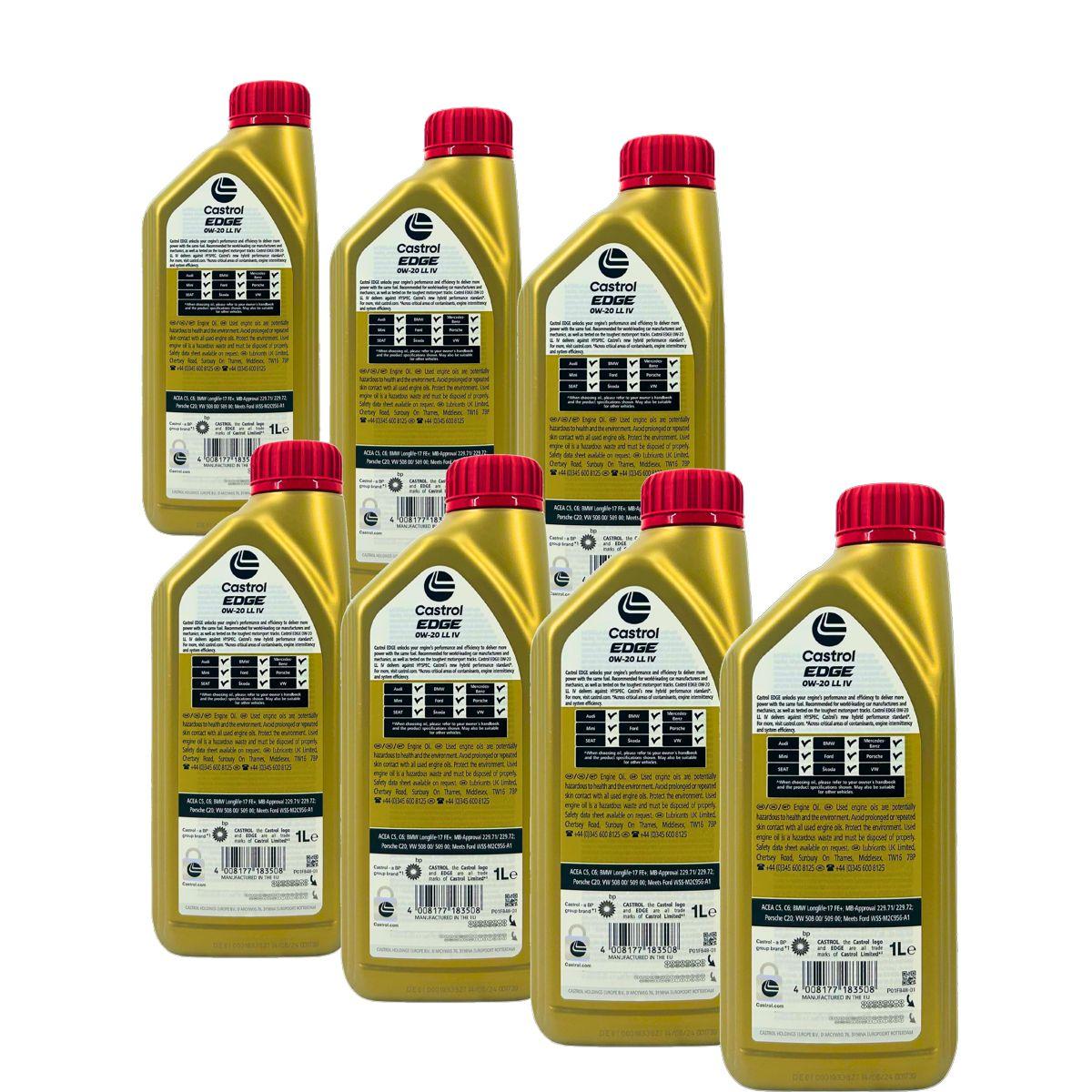 Castrol Edge 0W-20 LL IV 7x1 Liter