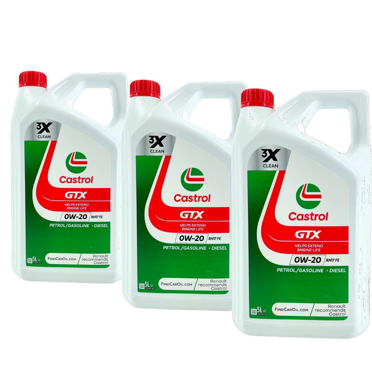 Castrol GTX 0W-20 RN17 FE 3x5 Liter
