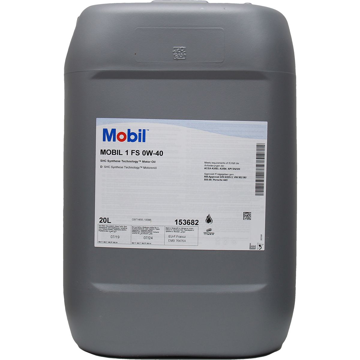 Mobil 1 FS 0W-40 20 Liter Mobil 1 FS 0W-40 20 Liter