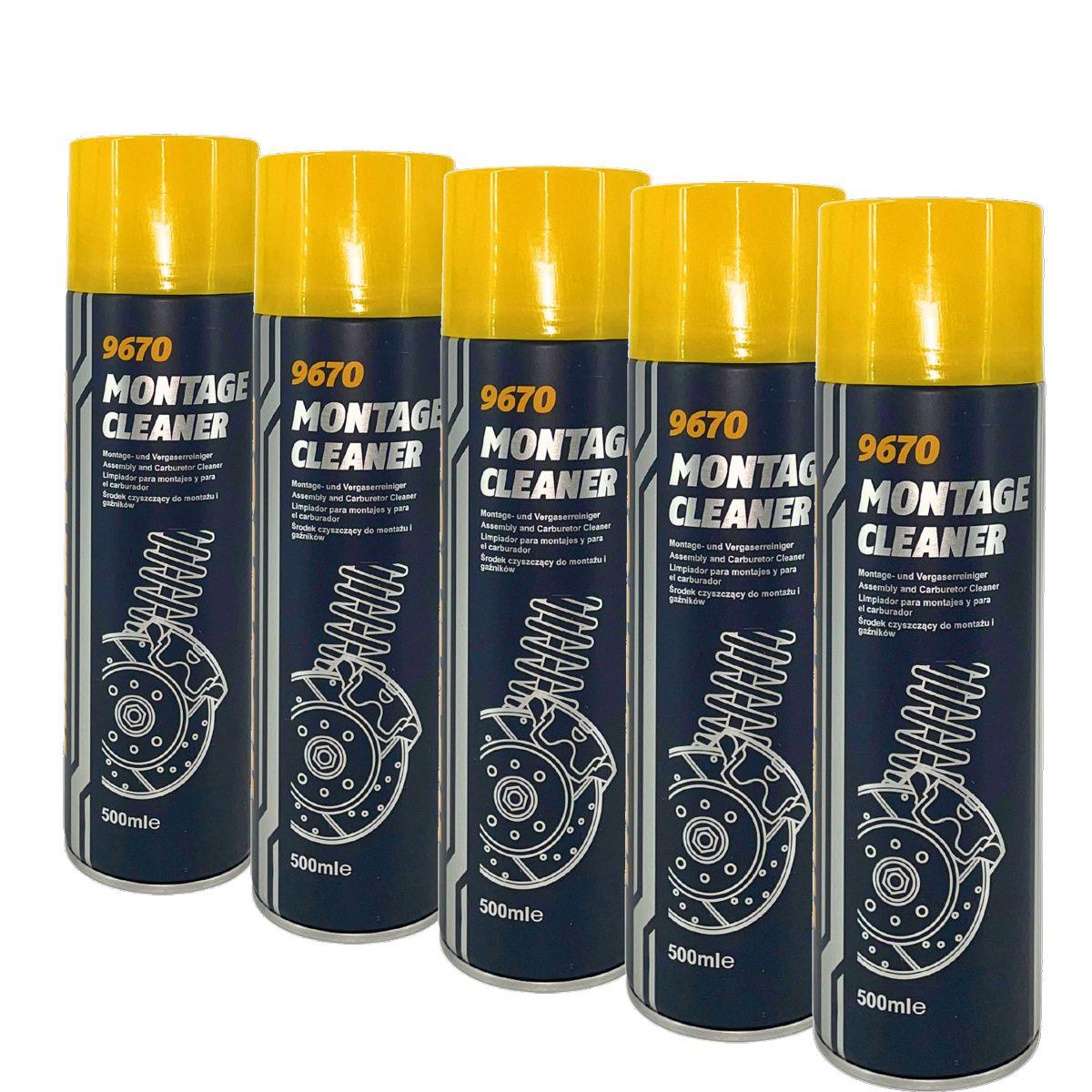 Mannol Montage Cleaner / Bremsenreiniger / Universalreiniger 5x500 ML