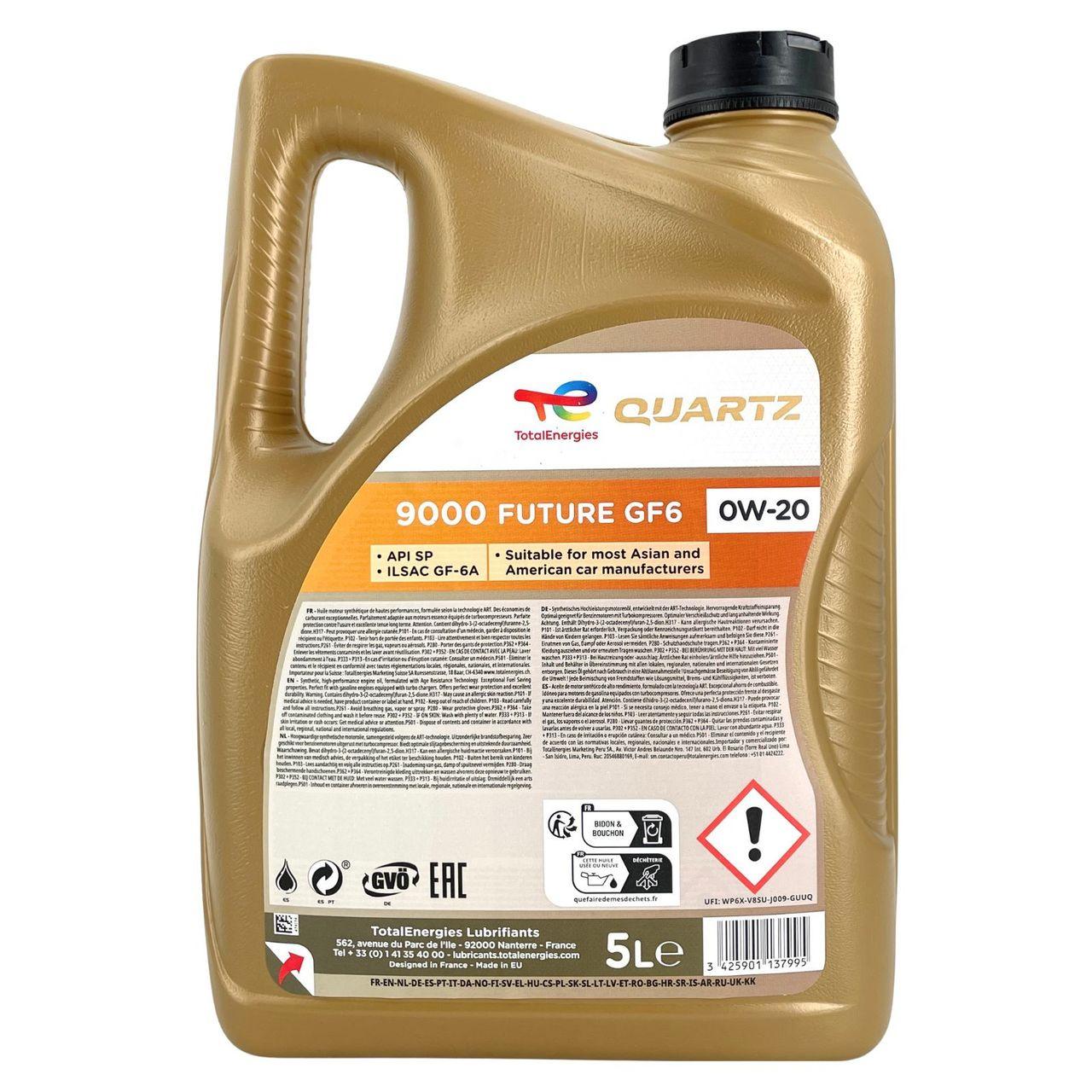 Total Quartz 9000 Future GF6 0W-20 5 Liter