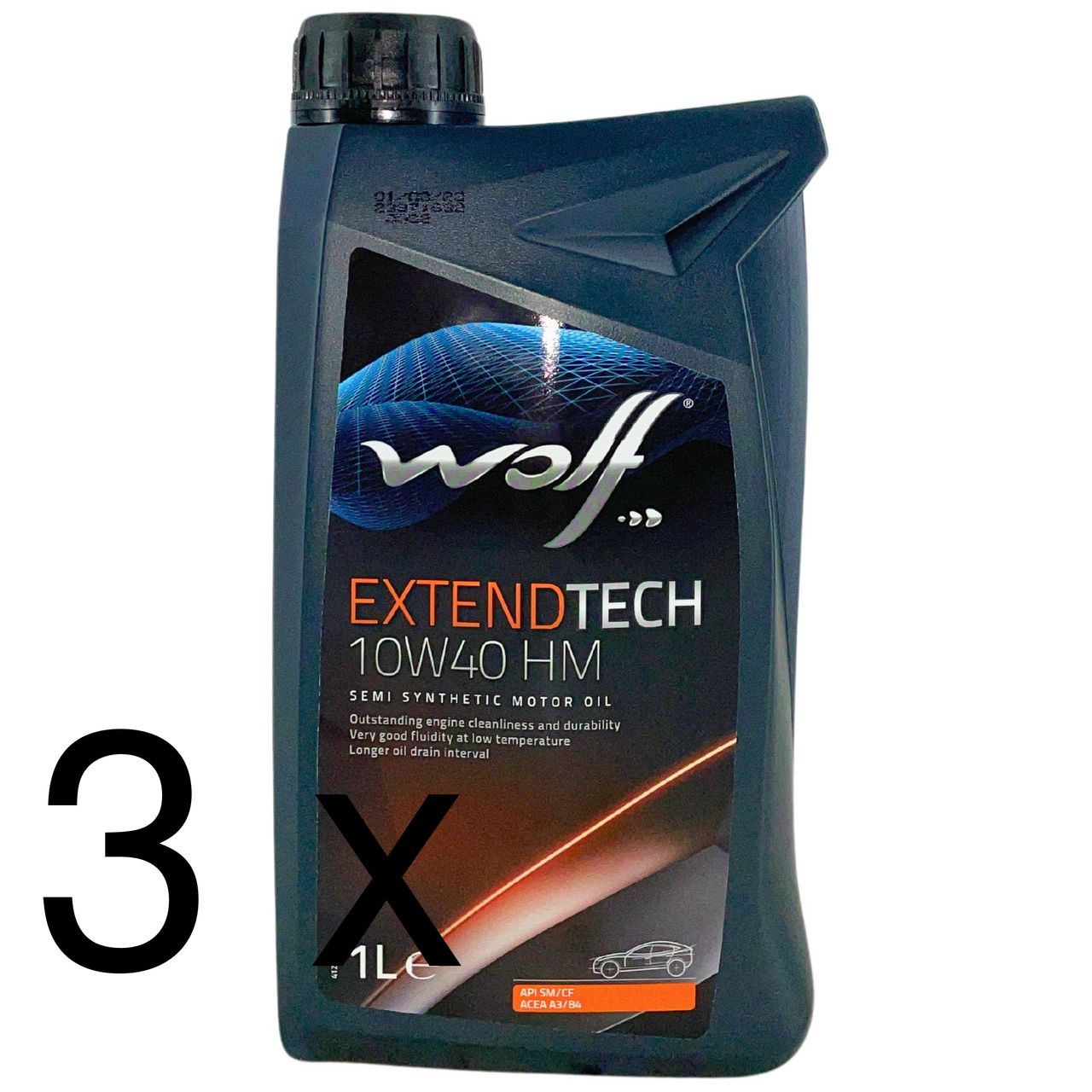 Wolf ExtendTech 10W-40 HM 3x1 Liter