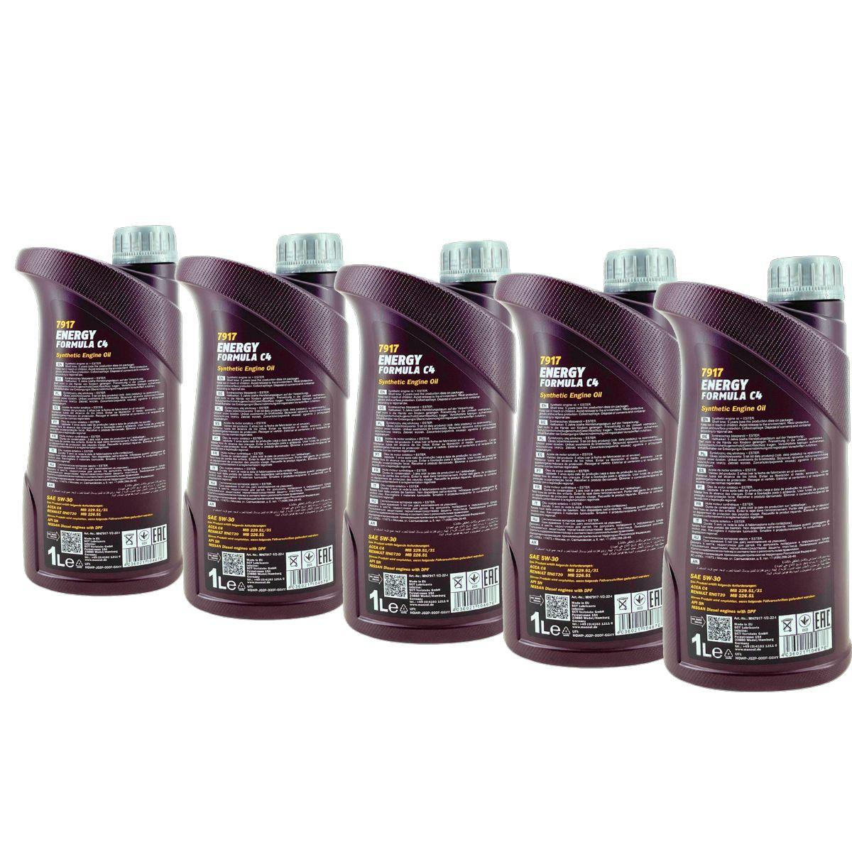 Mannol Energy Formula C4 5W-30 5x1 Liter