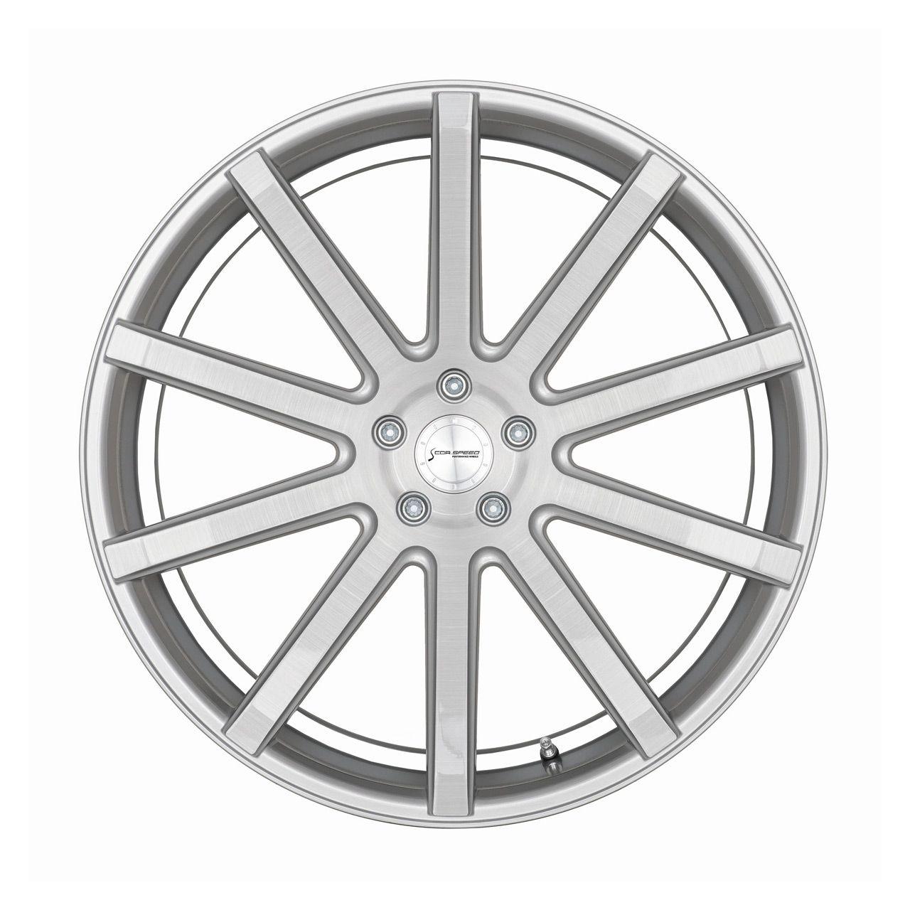 CORSPEED DEVILLE Silver-brushed-Surface/ undercut Color Trim weiß 8.5Jx19 5x112 ET35