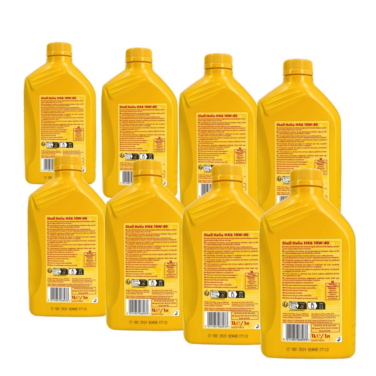 Shell Helix HX6 10W-40 8x1 Liter