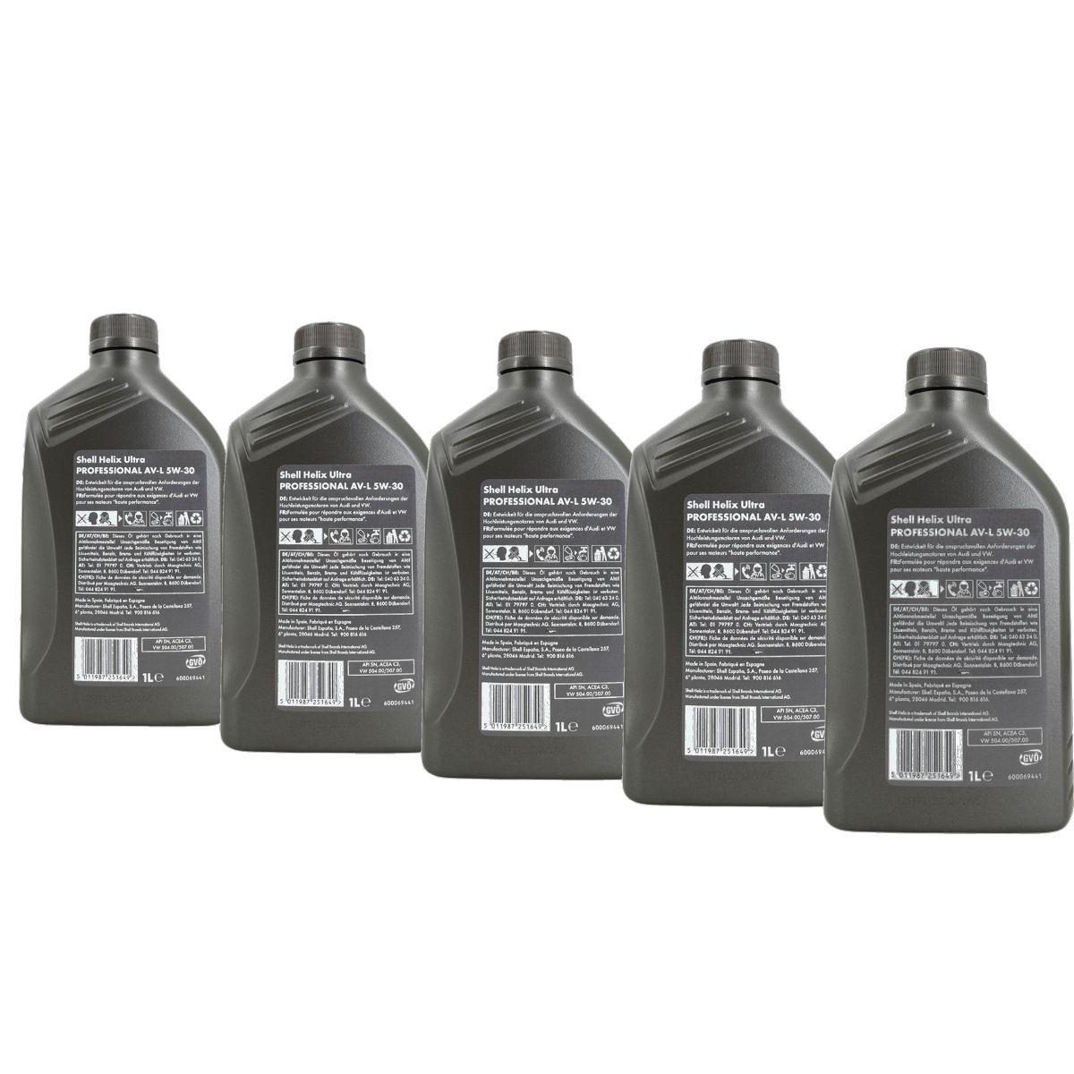 Shell Helix Ultra Professional AV-L 5W-30 5x1 Liter
