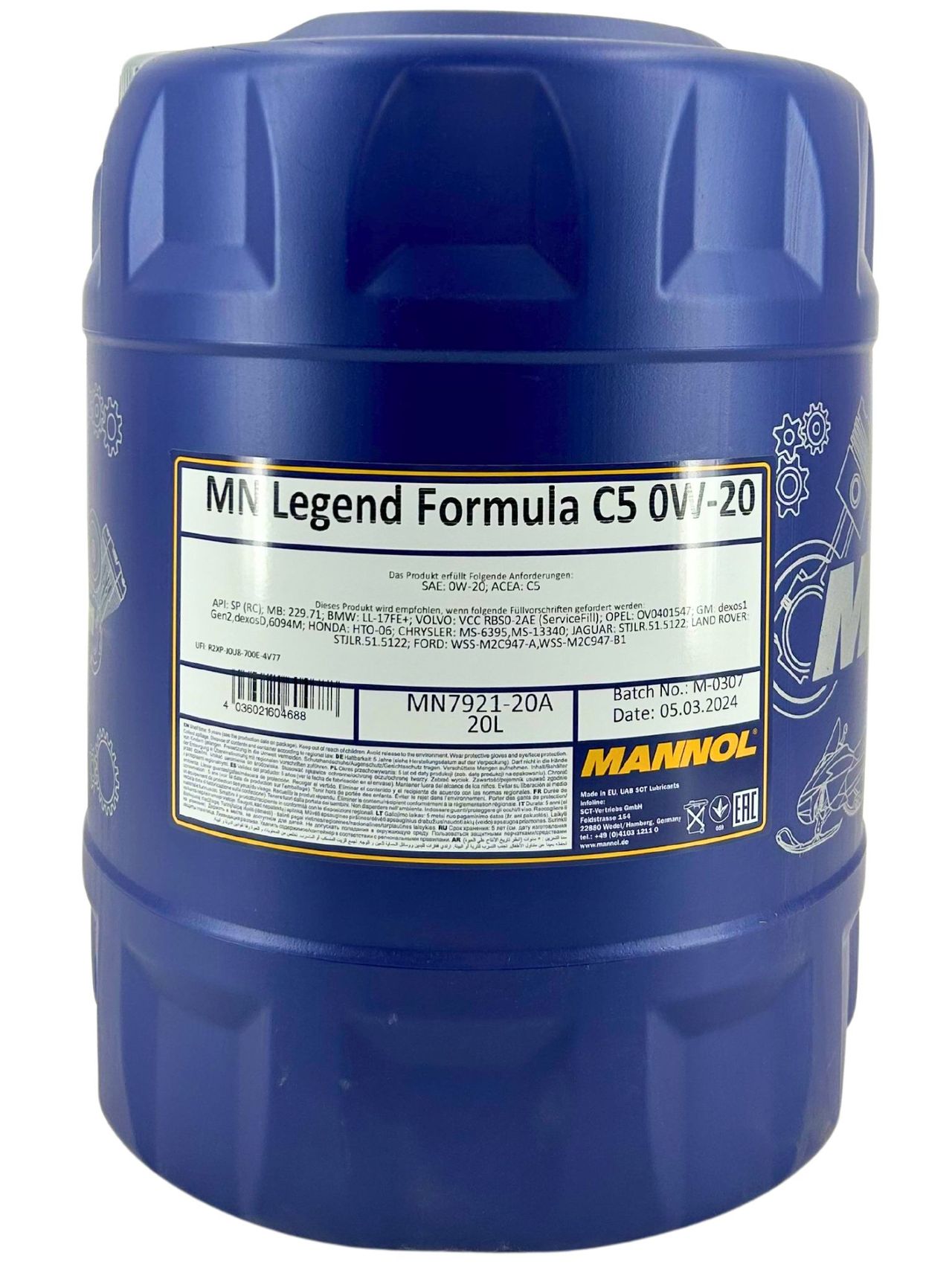 Mannol Legend Formula C5 0W-20 20 Liter