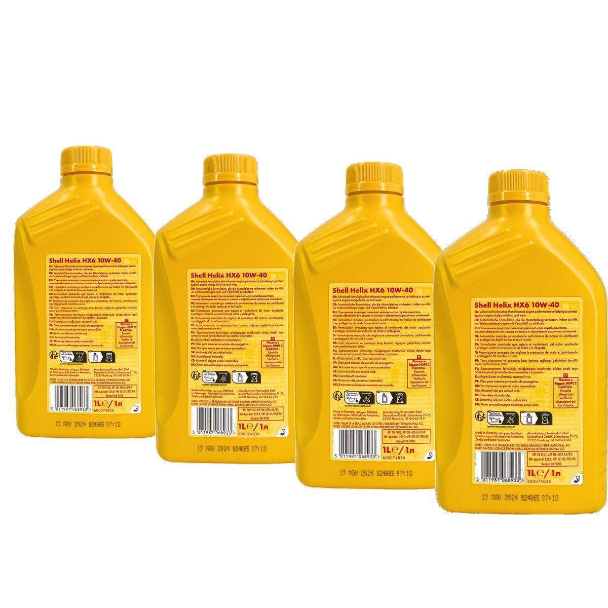 Shell Helix HX6 10W-40 4x1 Liter