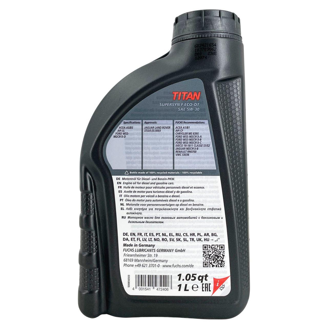 Fuchs Titan Supersyn F Eco-DT 5W-30 1 Liter