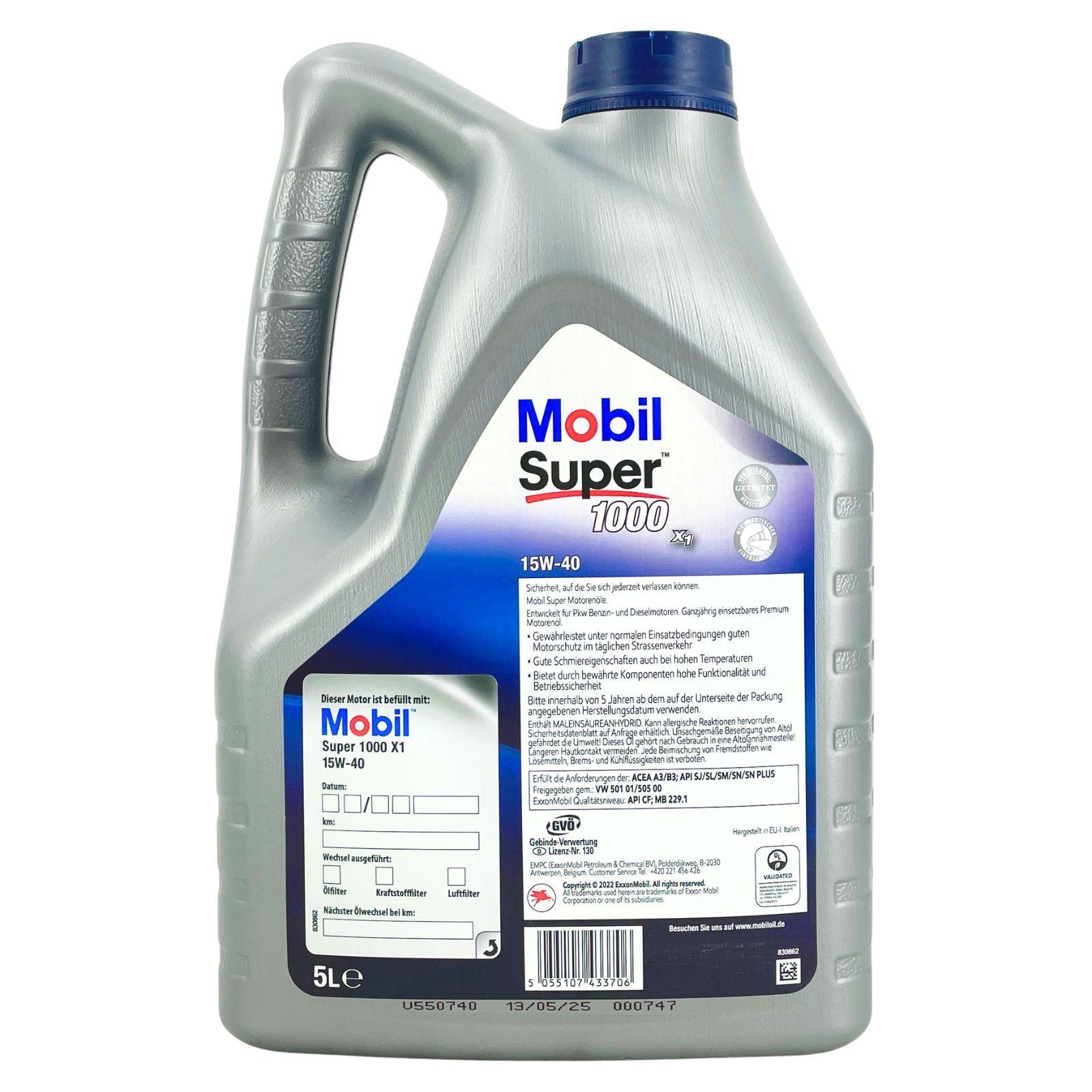 Mobil Super 1000 X1 15W-40 5 Liter
