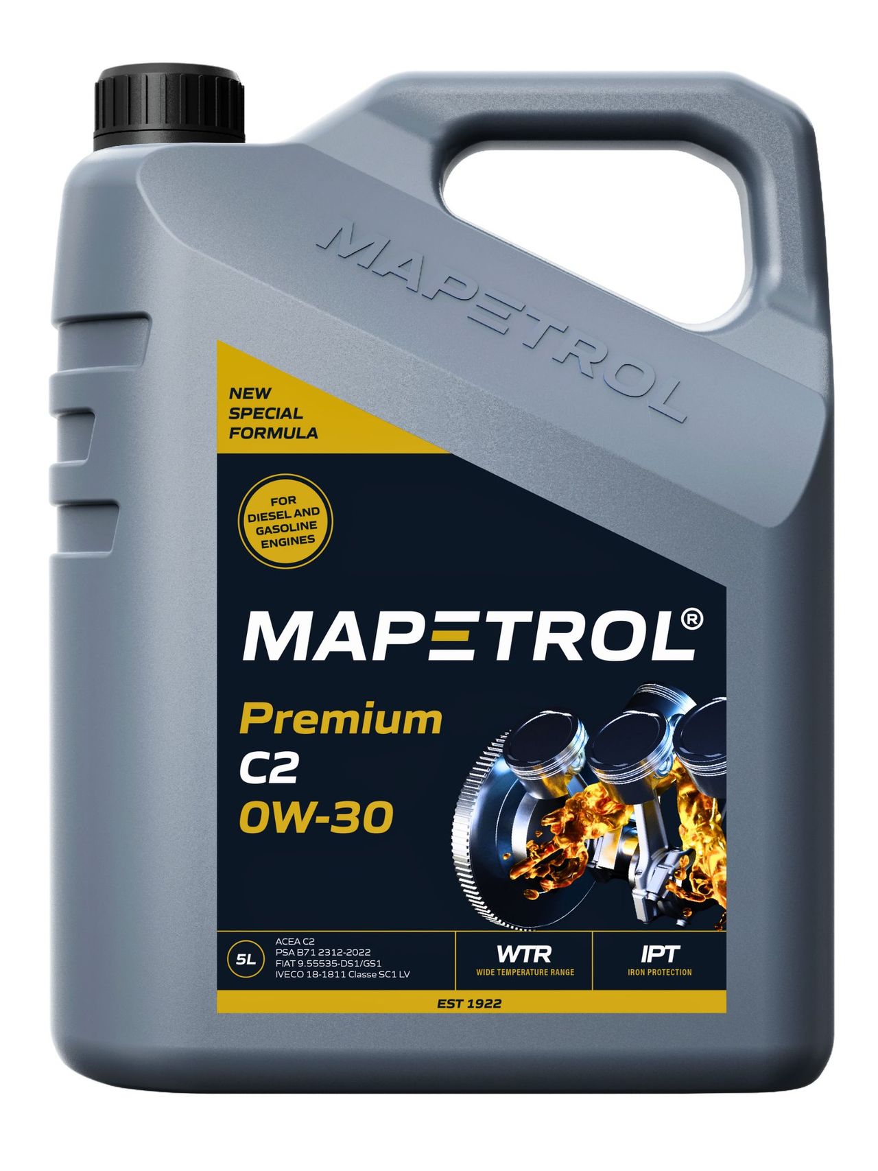 Mapetrol Premium C2 0W-30 5 Liter Mapetrol Premium C2 0W-30 5 Liter
