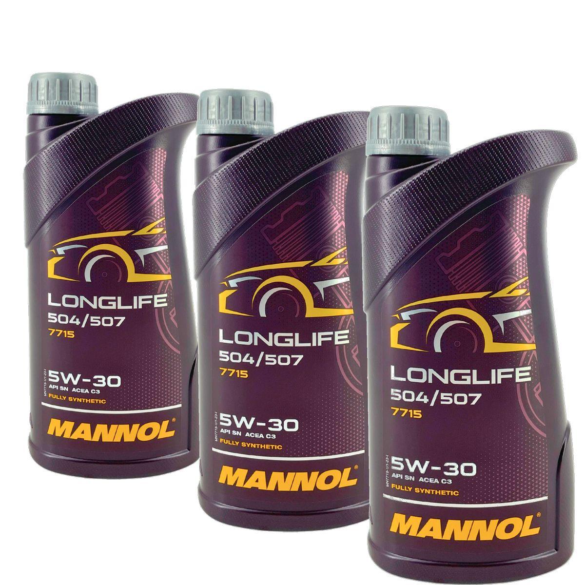 Mannol Longlife 504/507 5W-30 3x1 Liter