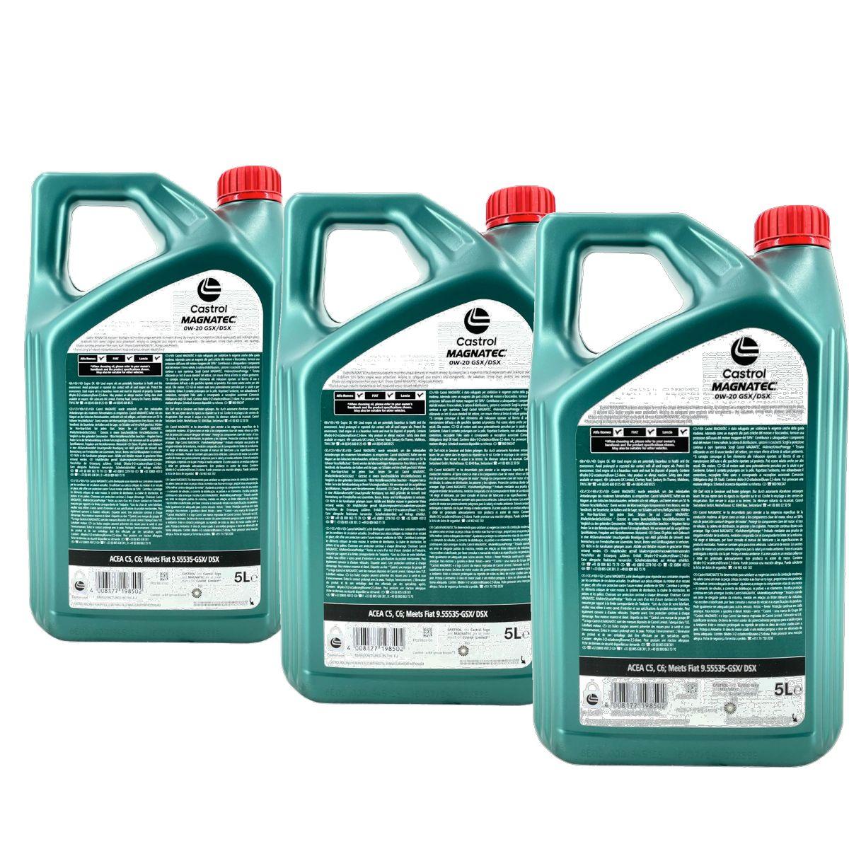 Castrol Magnatec 0W-20 GSX/DSX 3x5 Liter