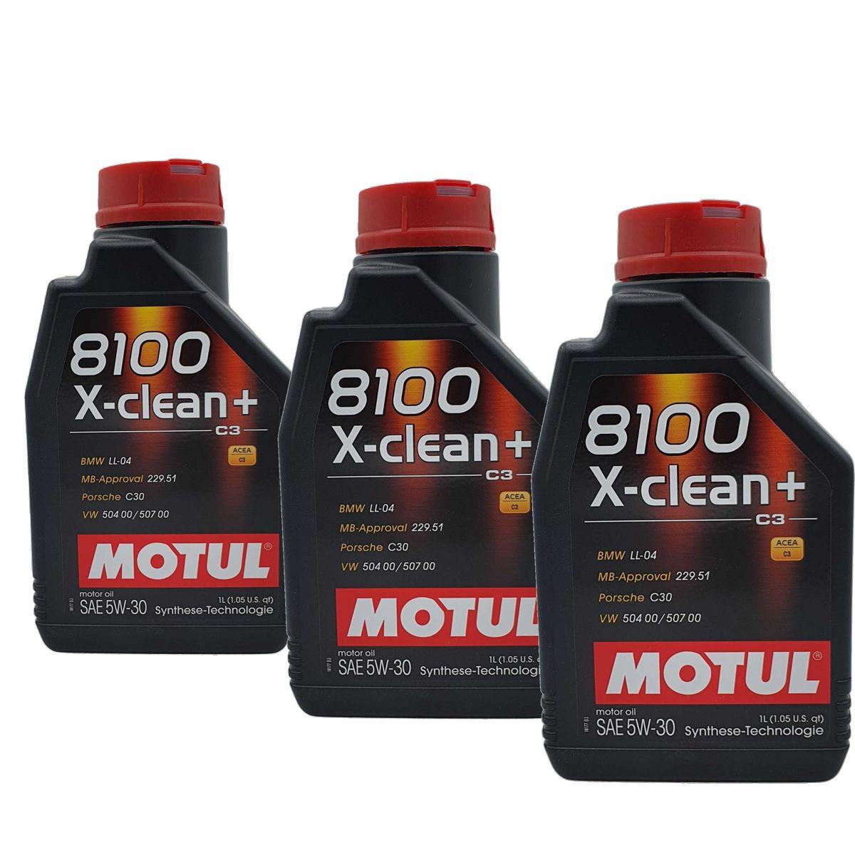 Motul 8100 X-clean+ 5W-30 3x1 Liter