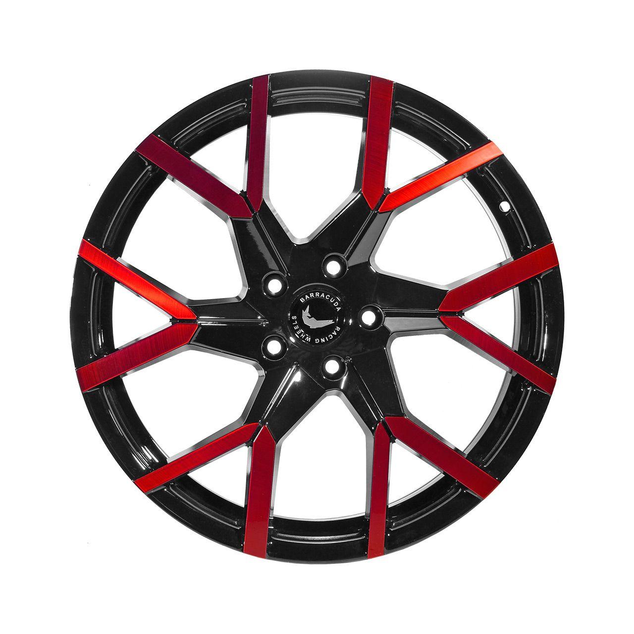 BARRACUDA TZUNAMEE EVO black gloss flashred 9.0Jx20 5x108 ET40