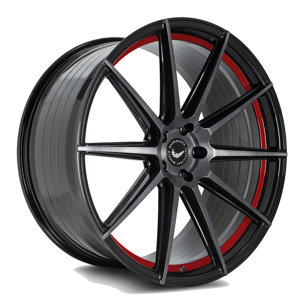 BARRACUDA PROJECT 2.0 silver brushed/ undercut Color Trim rot 9.0Jx21 5x112 ET35