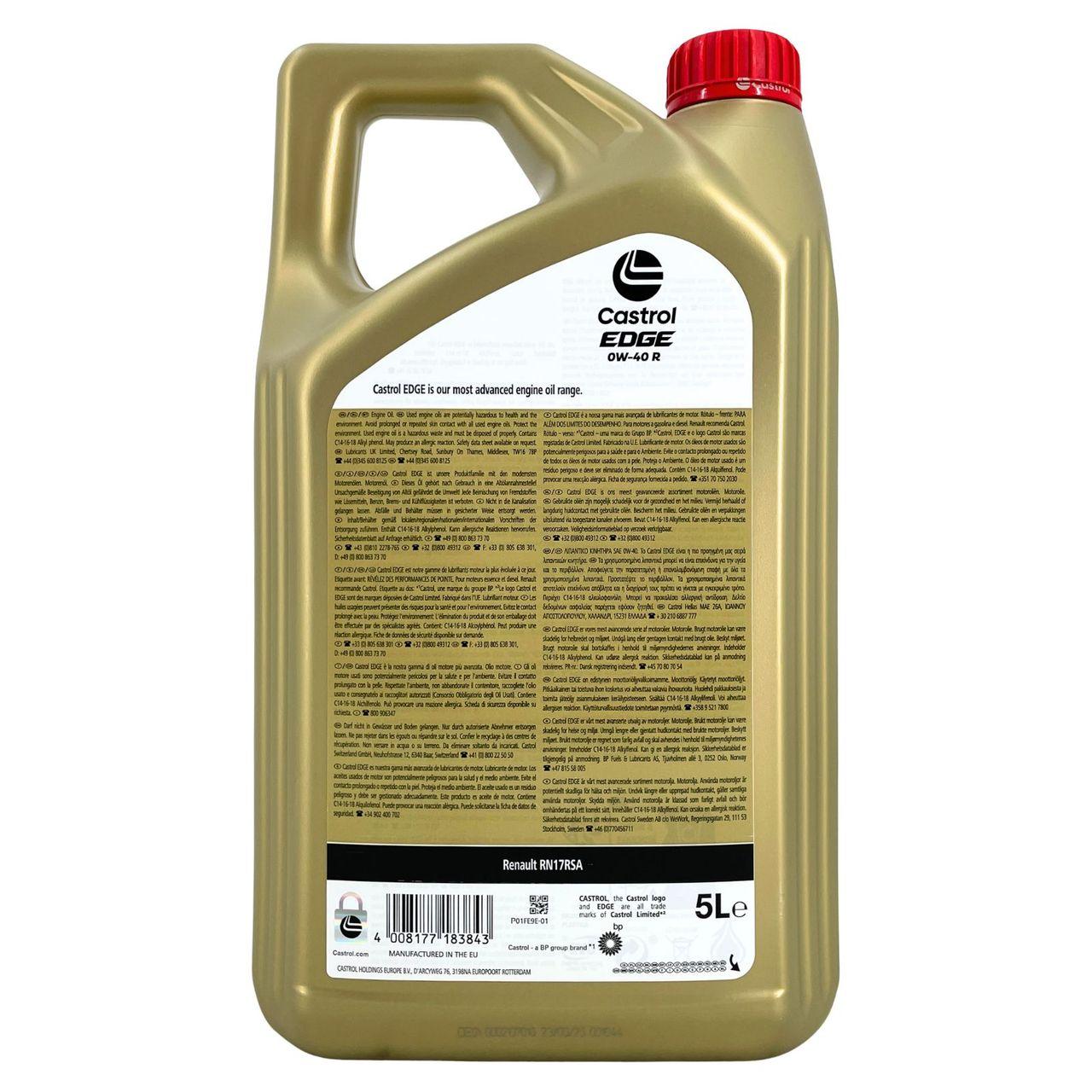 Castrol Edge 0W-40 R 5 Liter