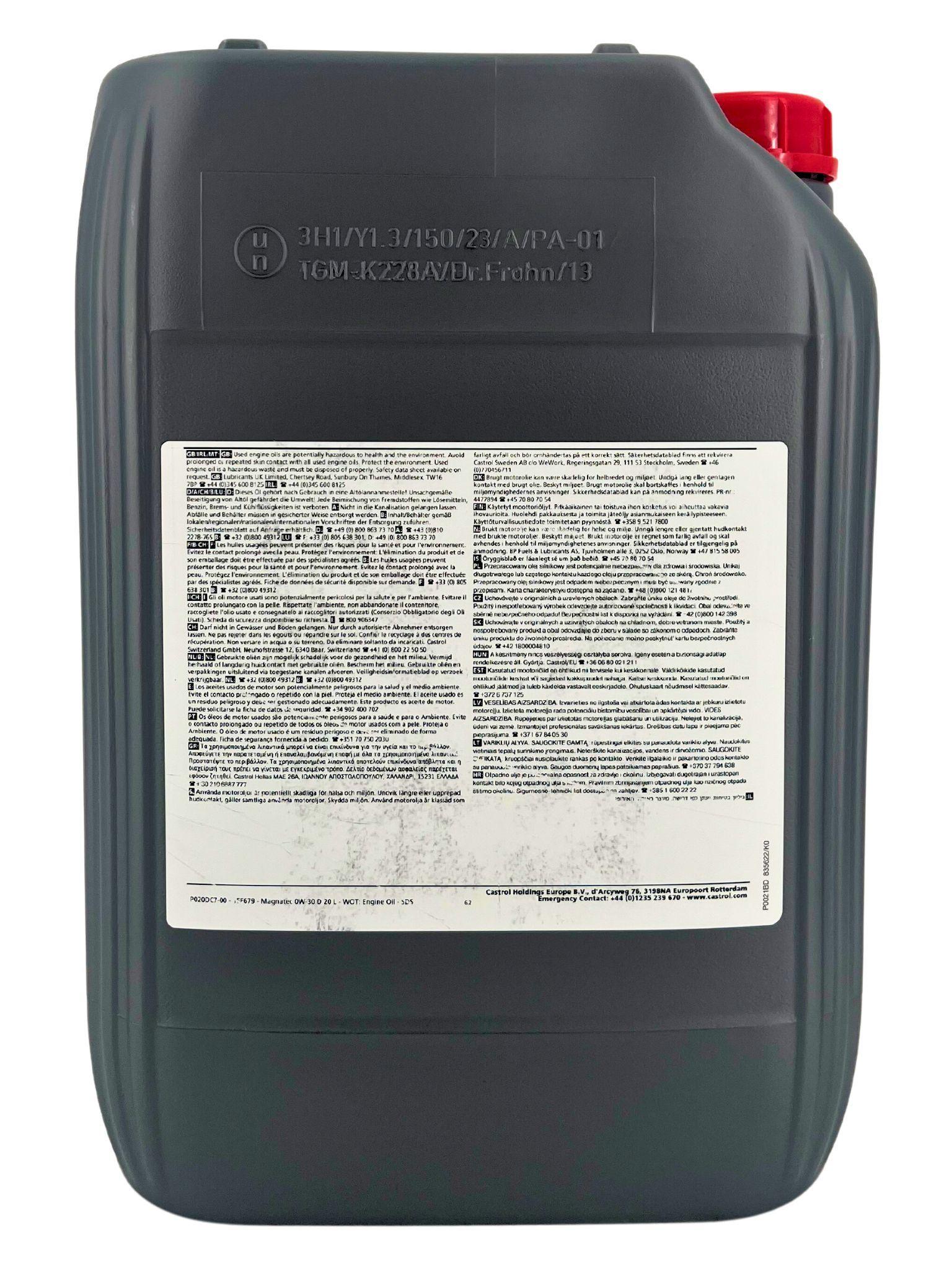 Castrol Magnatec 0W-30 20 Liter
