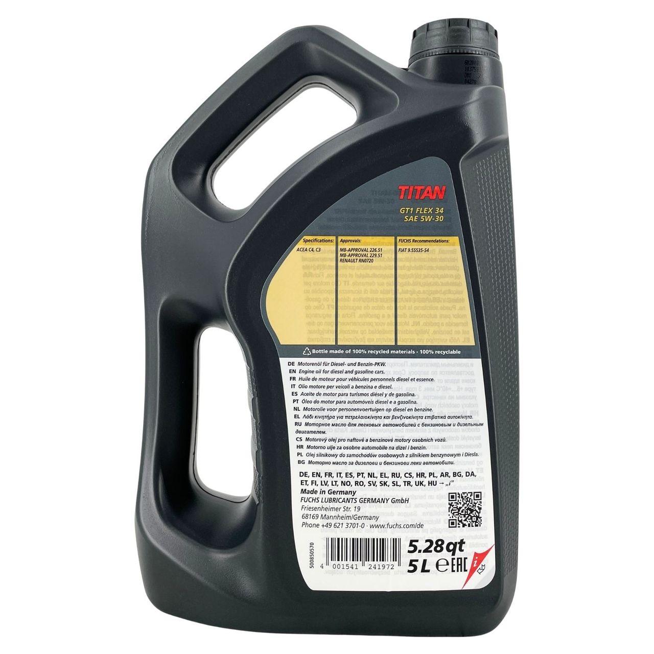 Fuchs Titan GT1 Flex 34 5W-30 5 Liter