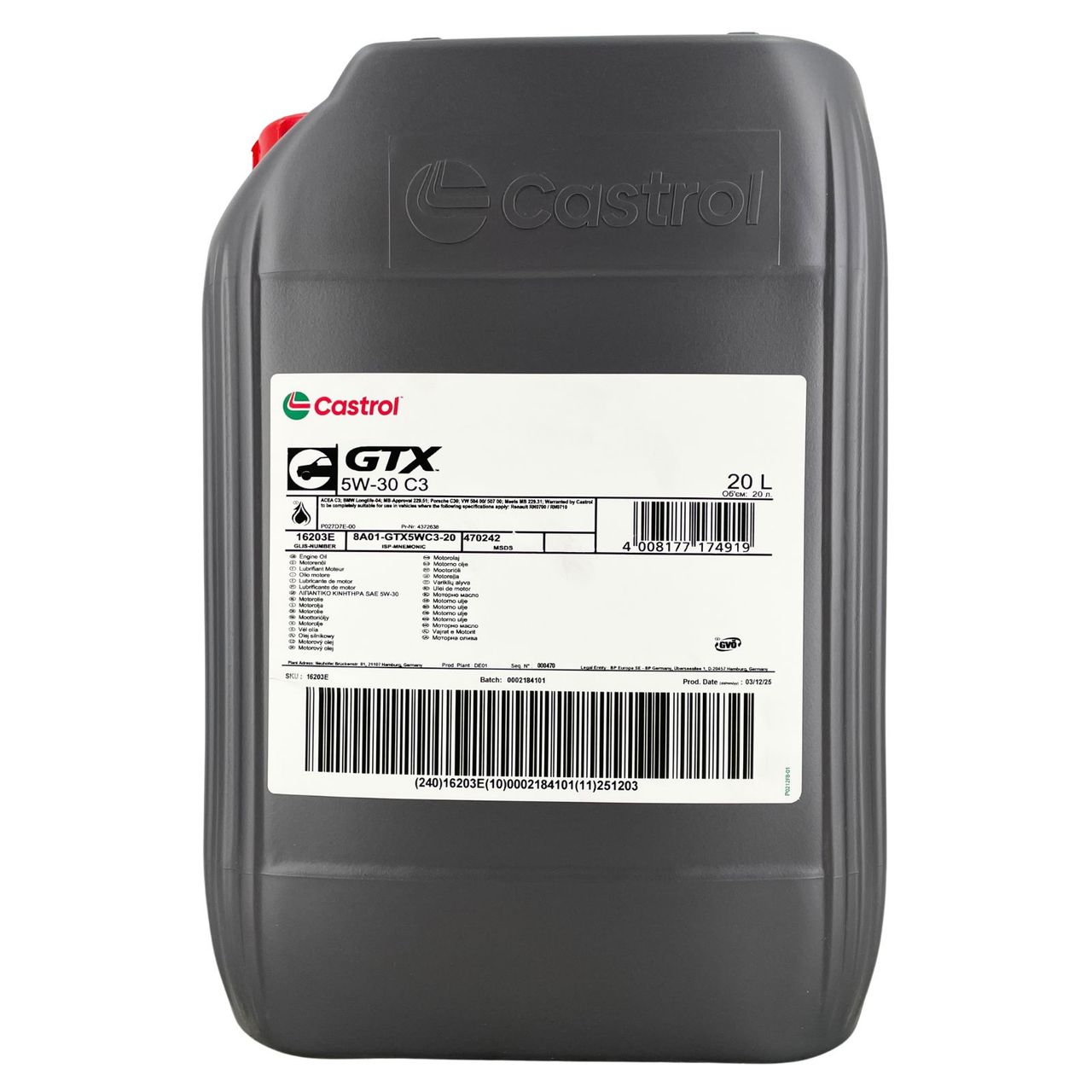Castrol GTX 5W-30 C3 20 Liter