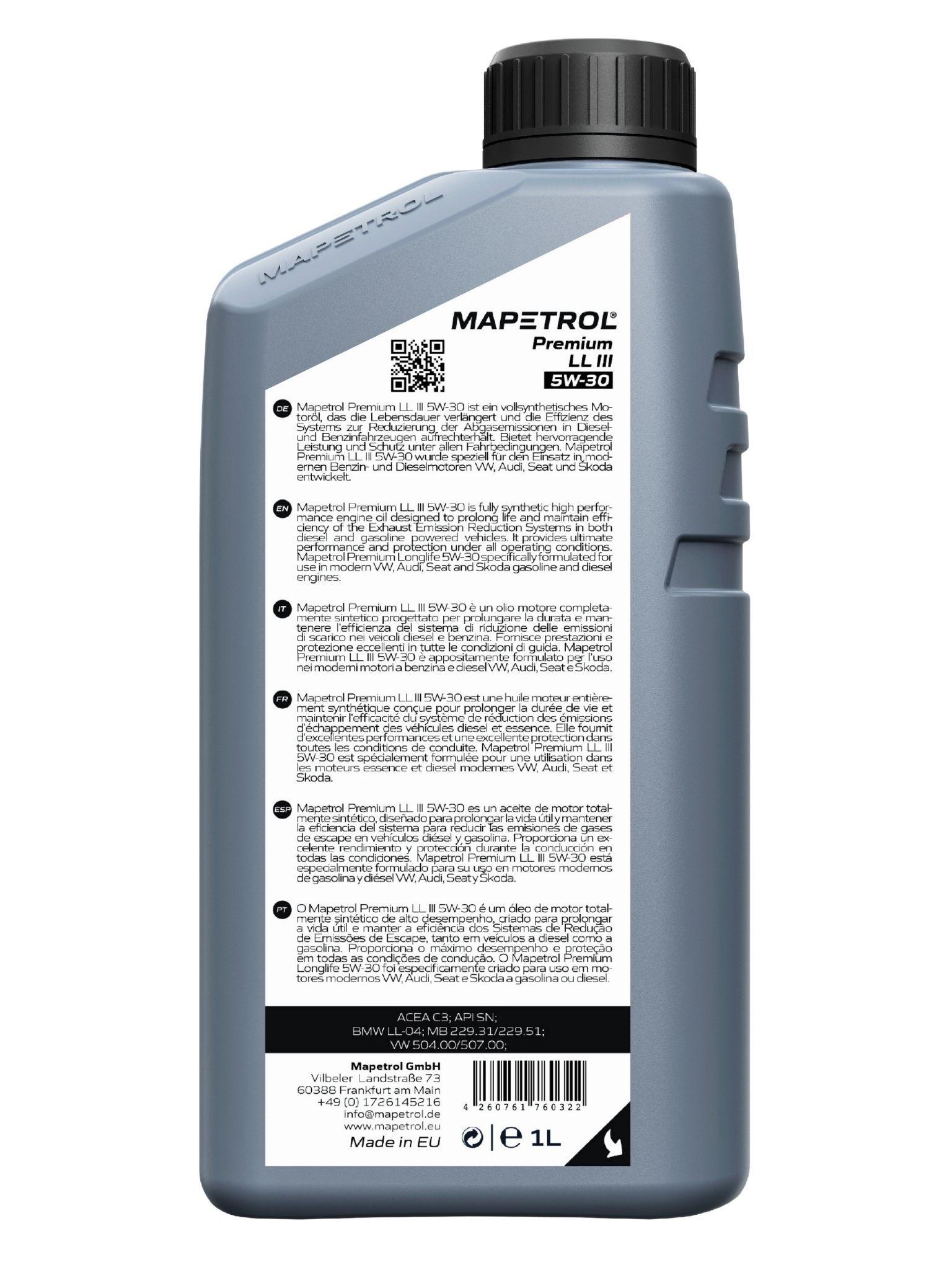 Mapetrol Premium LL III 5W-30 1 Liter