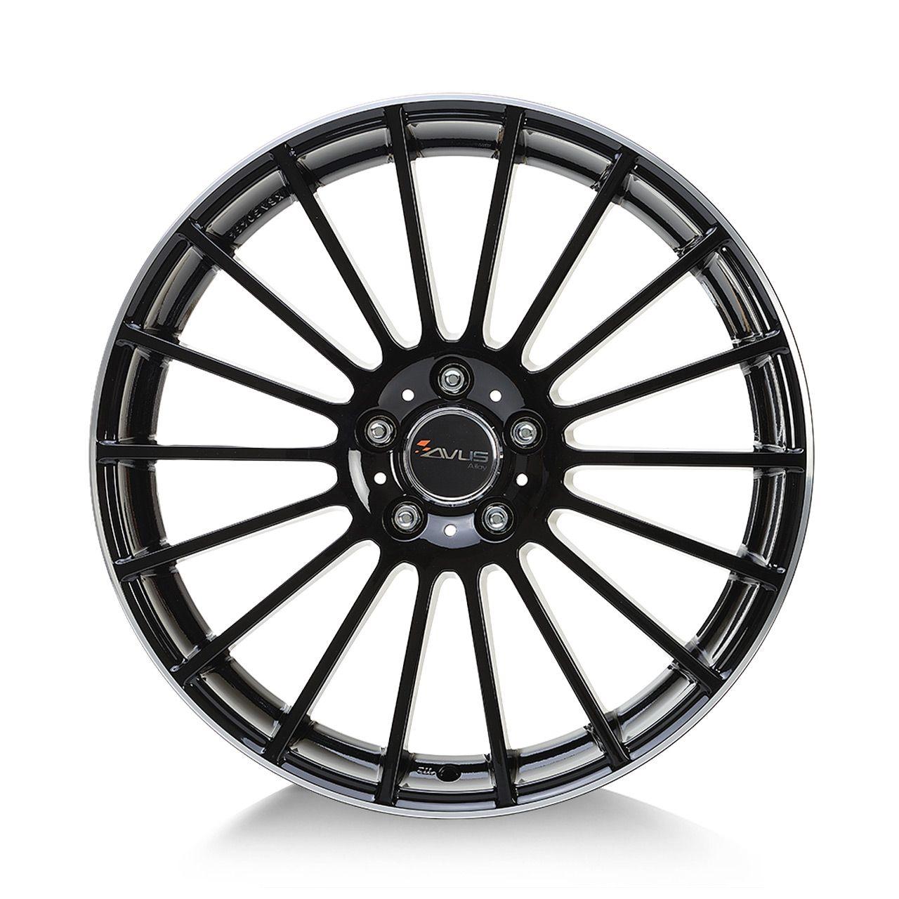 AVUS RACING AC-M03 black polished lip 6.5Jx16 4x100 ET35