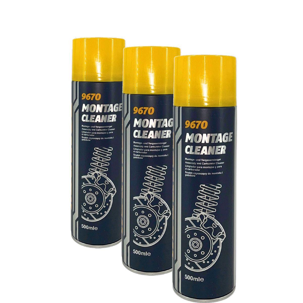 Mannol Montage Cleaner / Bremsenreiniger / Universalreiniger 3x500 ML