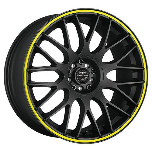 BARRACUDA KARIZZMA mattblack-polished color trim gelb 7.5Jx17 5x100+112 ET35