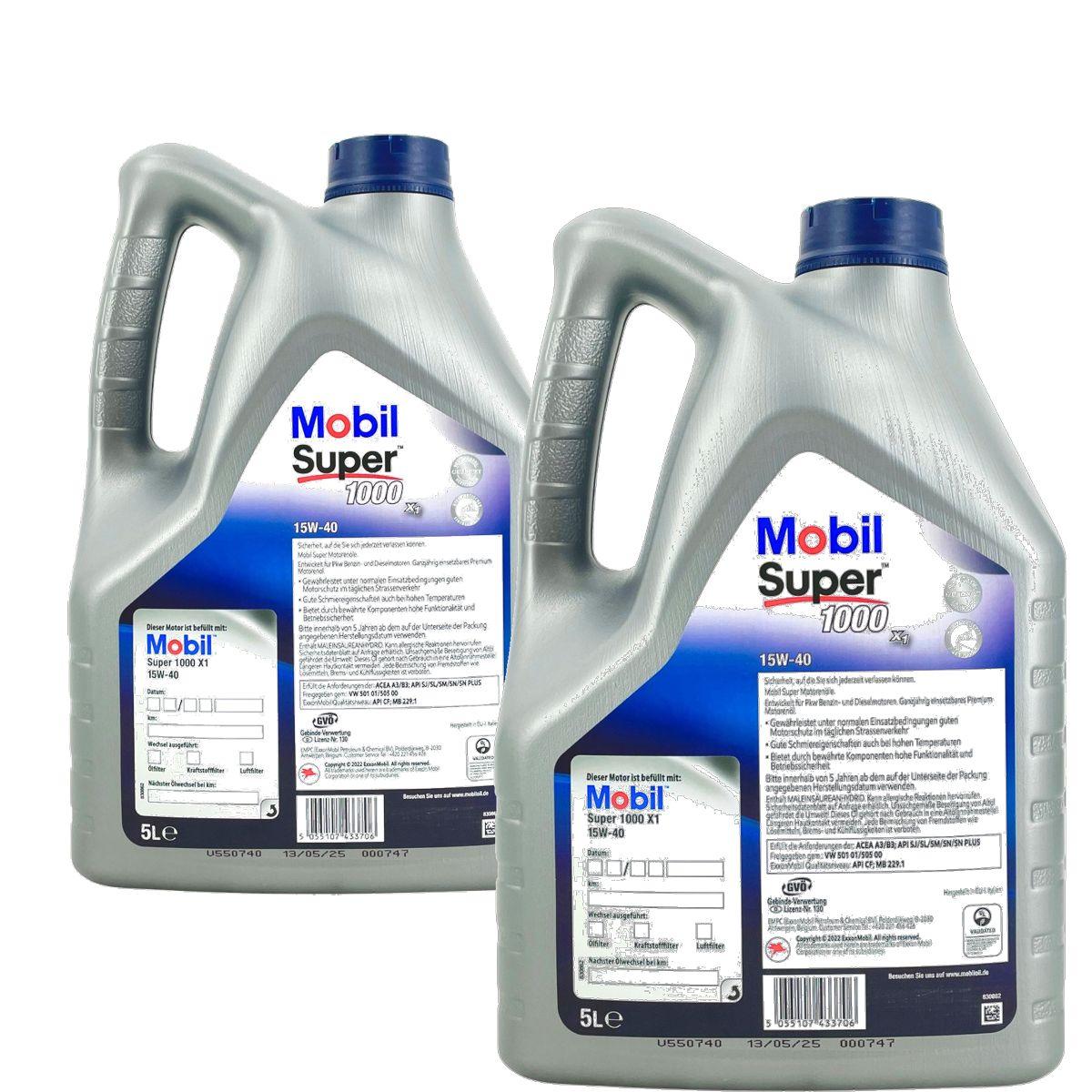 Mobil Super 1000 X1 15W-40 2x5 Liter