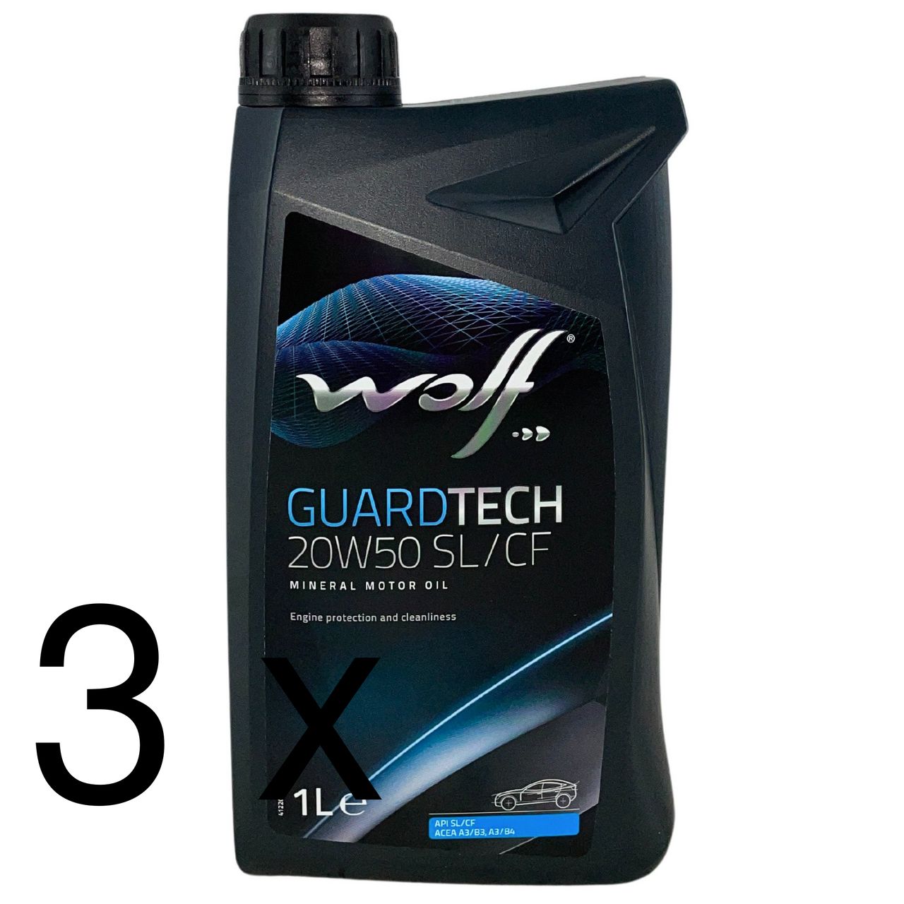 Wolf GuardTech 20W-50 SL/CF 3x1 Liter