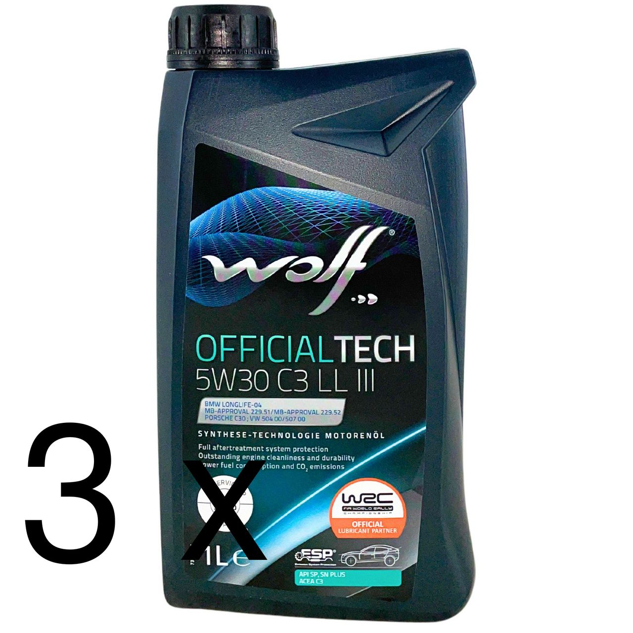 Wolf OfficialTech 5W-30 C3 LL III 3x1 Liter Wolf OfficialTech 5W-30 C3 LL III 3x1 Liter