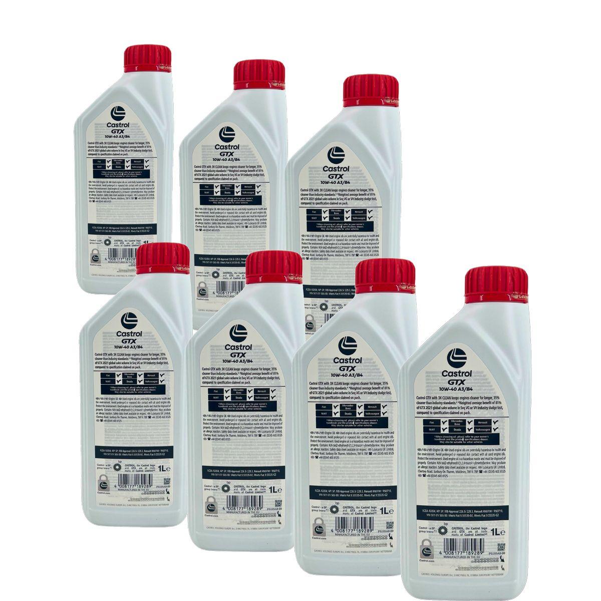Castrol GTX 10W-40 A3/B4 7x1 Liter