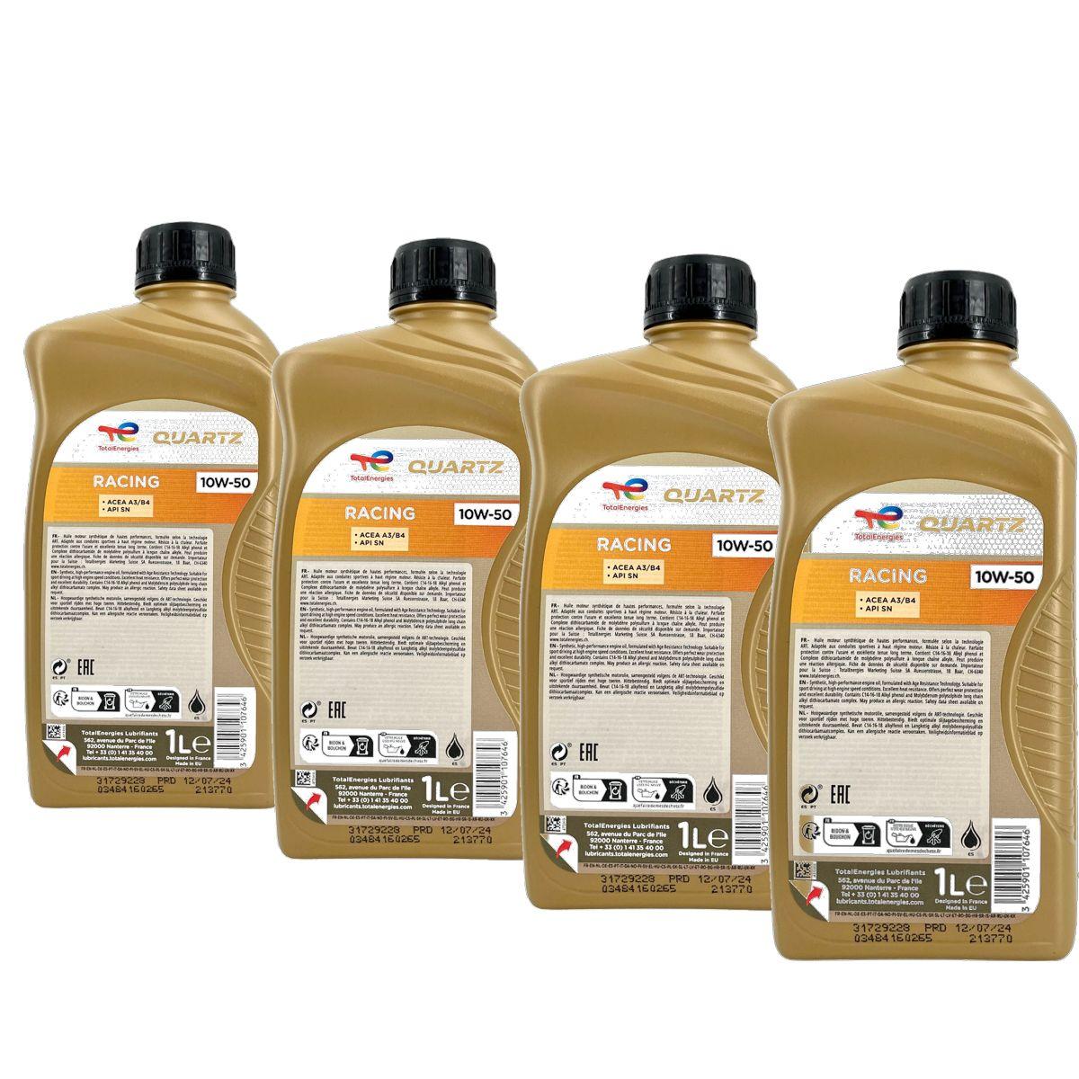 Total Quartz Racing 10W-50 4x1 Liter
