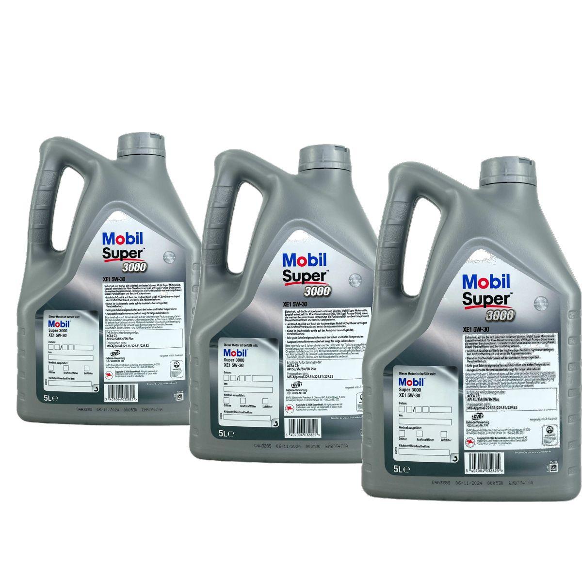 Mobil Super 3000 XE1 5W-30 3x5 Liter