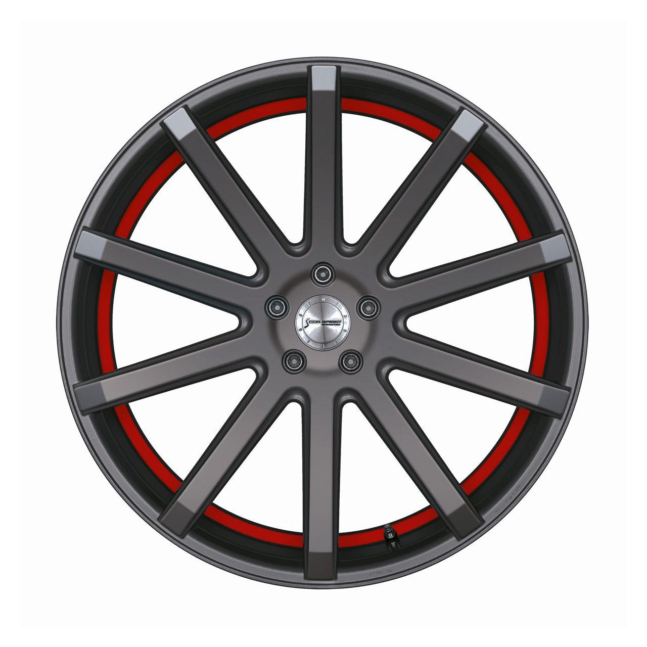 CORSPEED DEVILLE Gunmetal/ undercut Color Trim rot 8.5Jx19 5x112 ET35