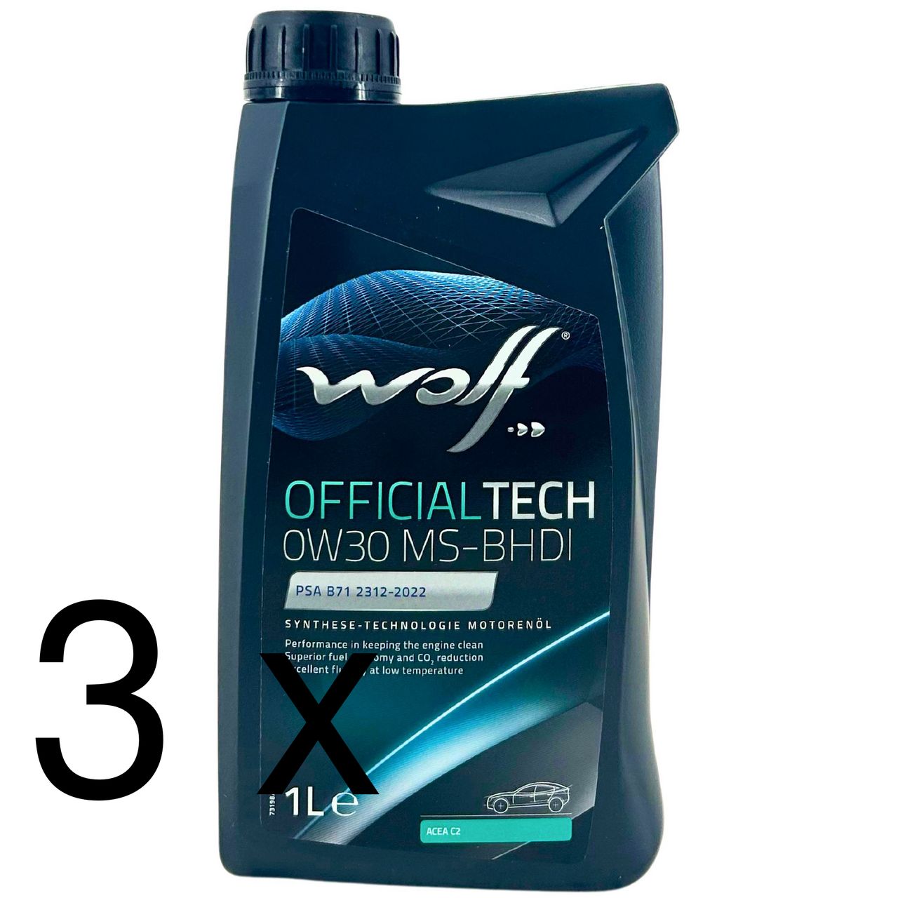 Wolf OfficialTech 0W-30 MS-BHDI 3x1 Liter