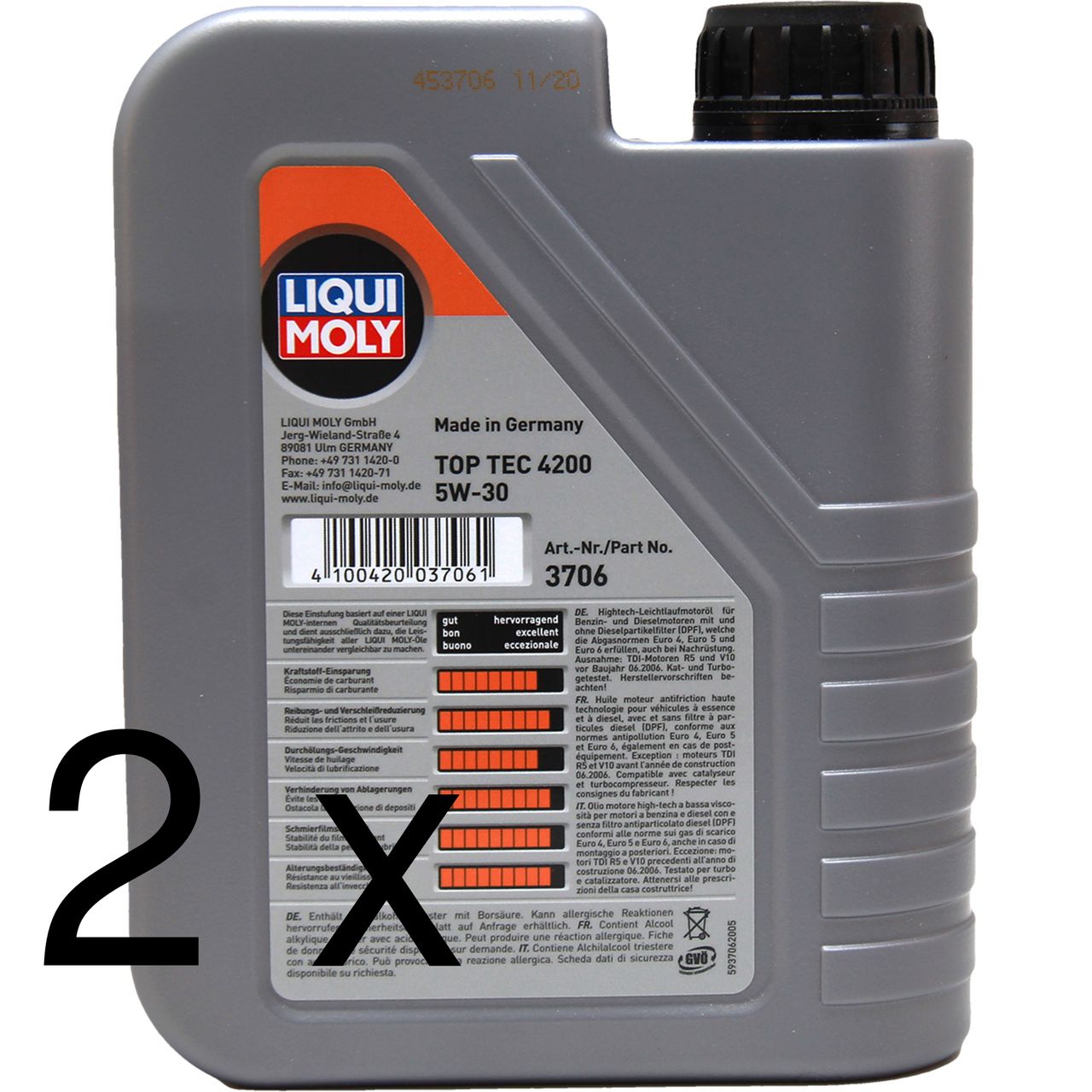 Liqui Moly Top Tec 4200 5W-30 2x1 Liter Liqui Moly Top Tec 4200 5W-30 2x1 Liter