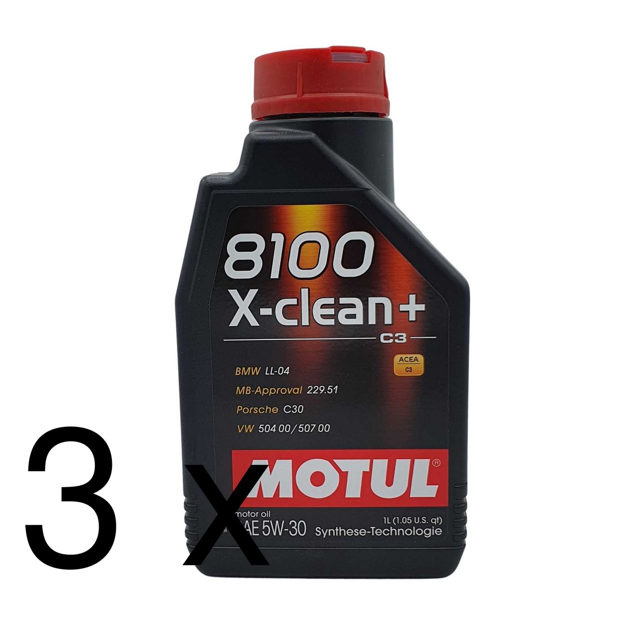 Motul 8100 X-clean+ 5W-30 3x1 Liter Motul 8100 X-clean+ 5W-30 3x1 Liter