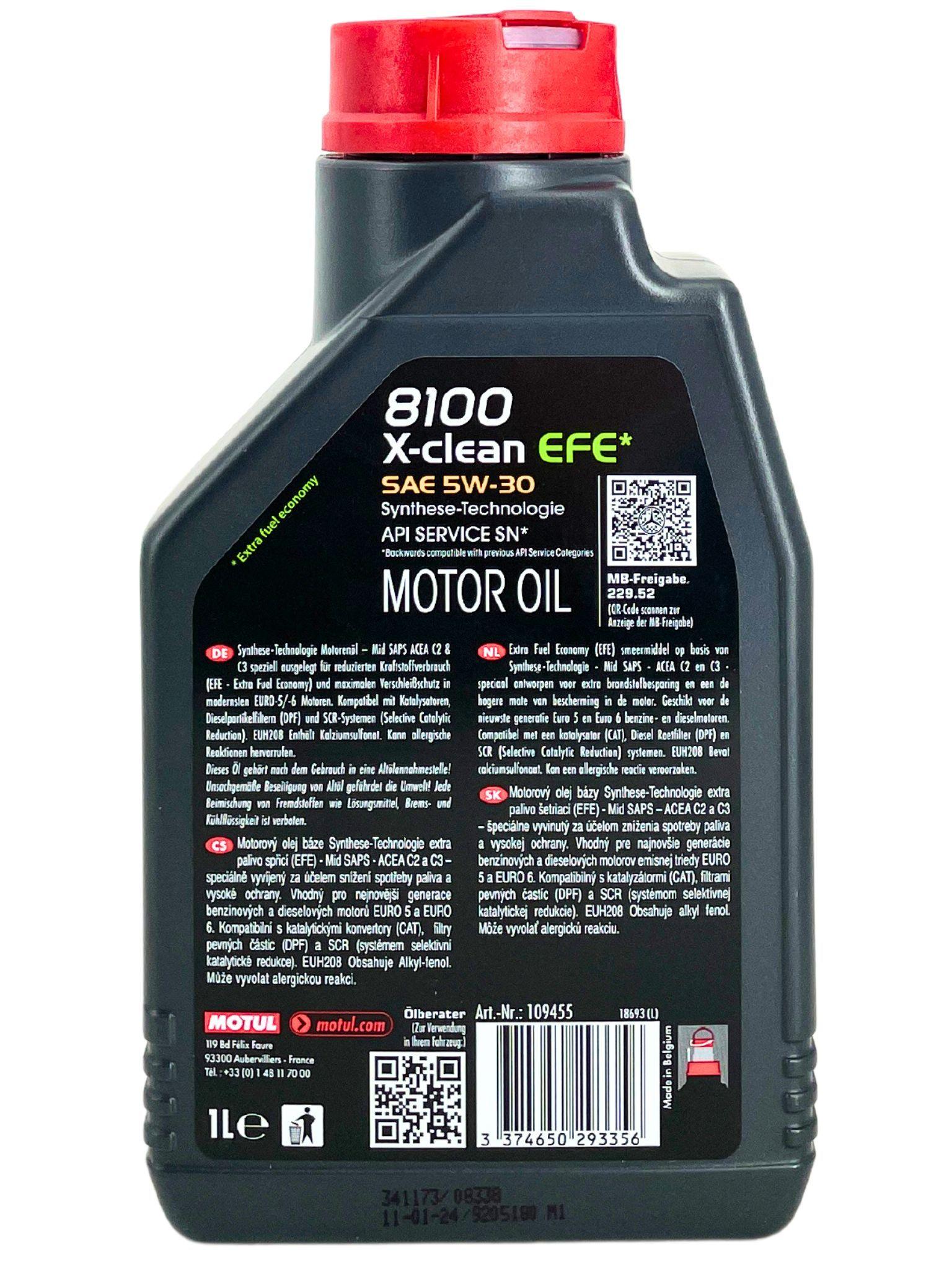 Motul 8100 X-clean EFE 5W-30 1 Liter