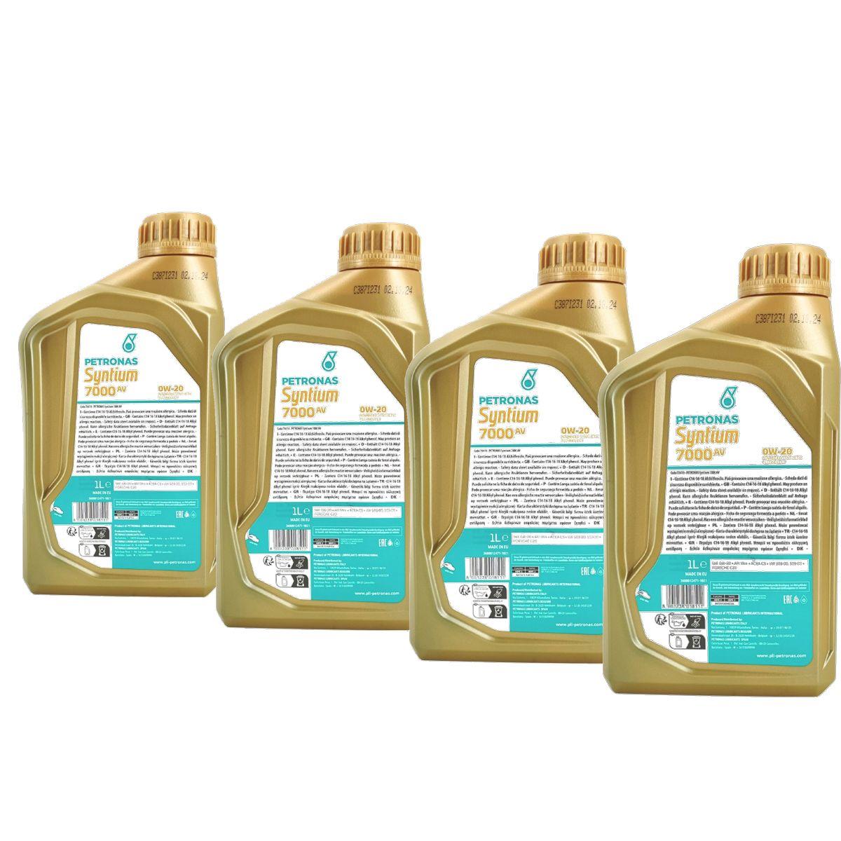Petronas Syntium 7000 AV 0W-20 4x1 Liter