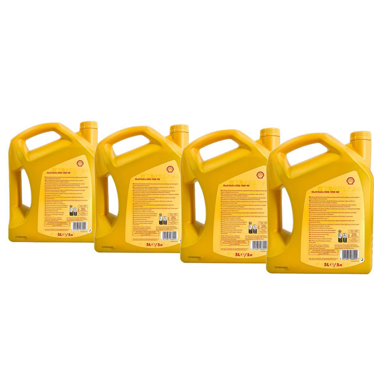 Shell Helix HX6 10W-40 4x5 Liter