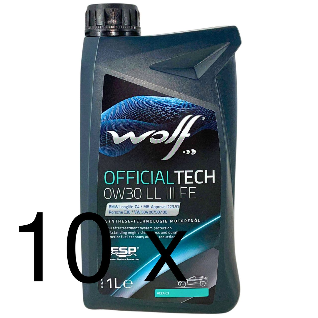 Wolf OfficialTech 0W-30 LL III FE 10x1 Liter