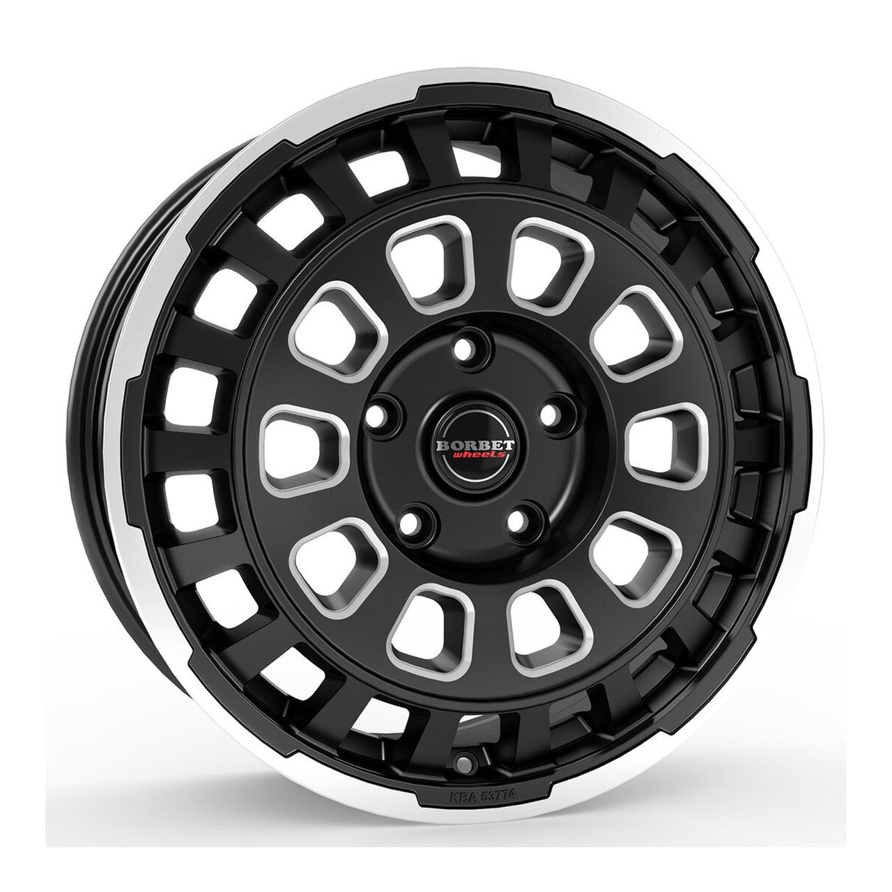 BORBET DESIGN CW7 black rim window polished matt 8.0Jx18 6x139.7 ET55