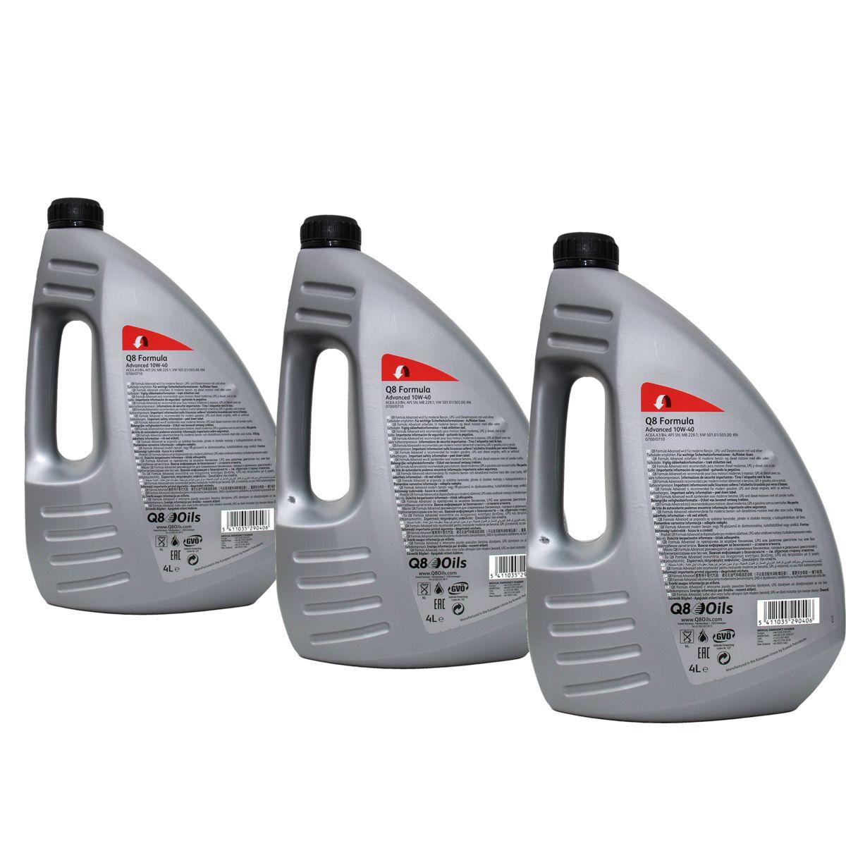 Q8 Formula Advanced 10W-40 3x4 Liter