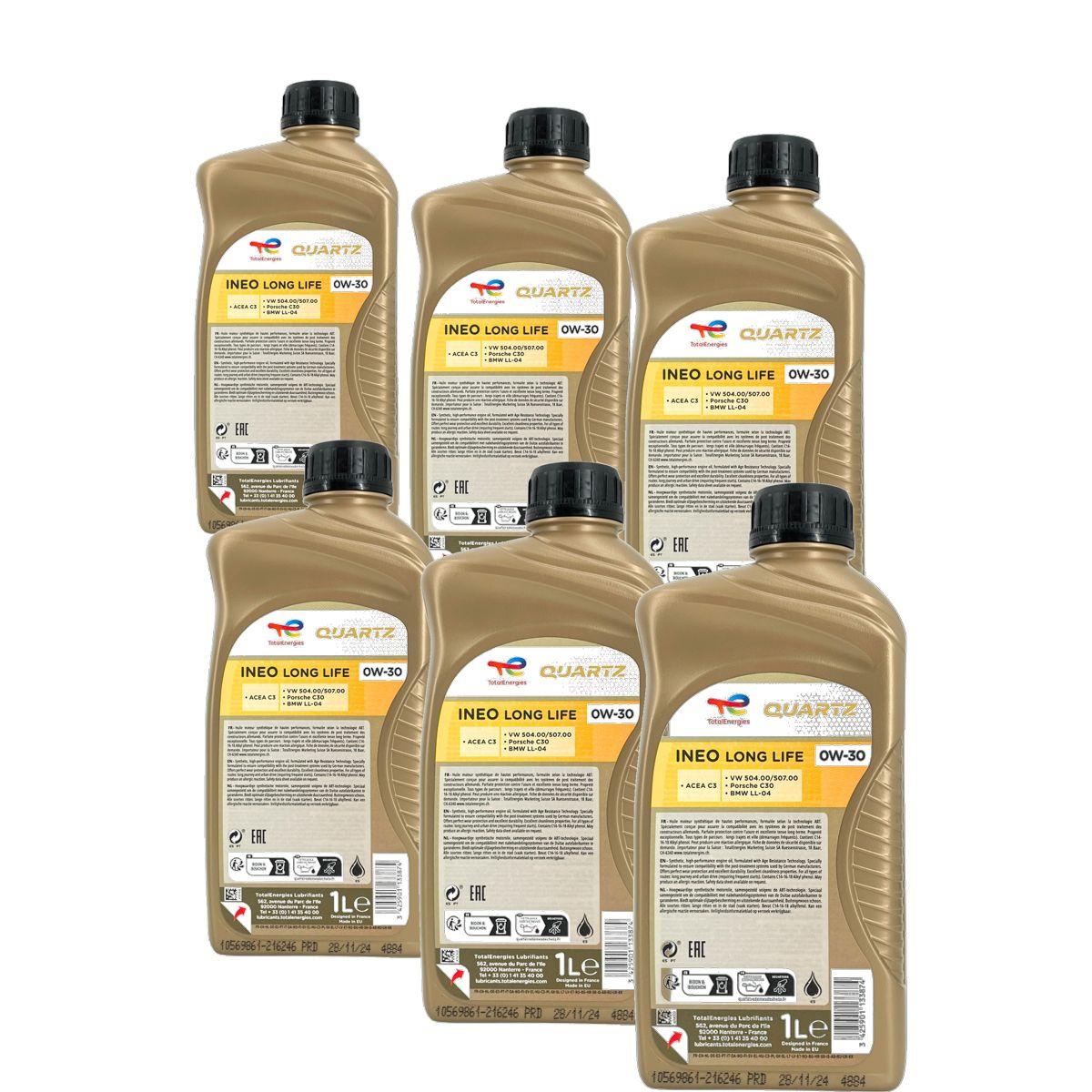 Total Quartz Ineo Long Life 0W-30 6x1 Liter